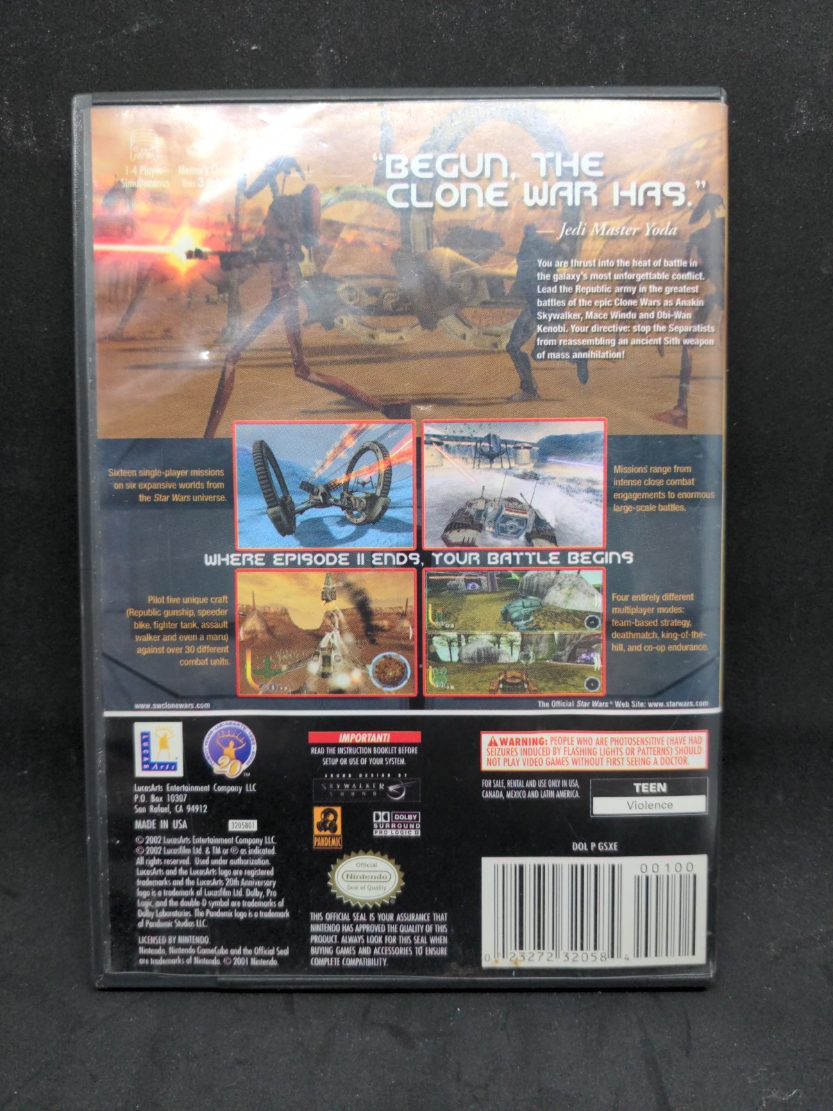 Star Wars: The Clone Wars (Nintendo GameCube, 2002) Pre-owned