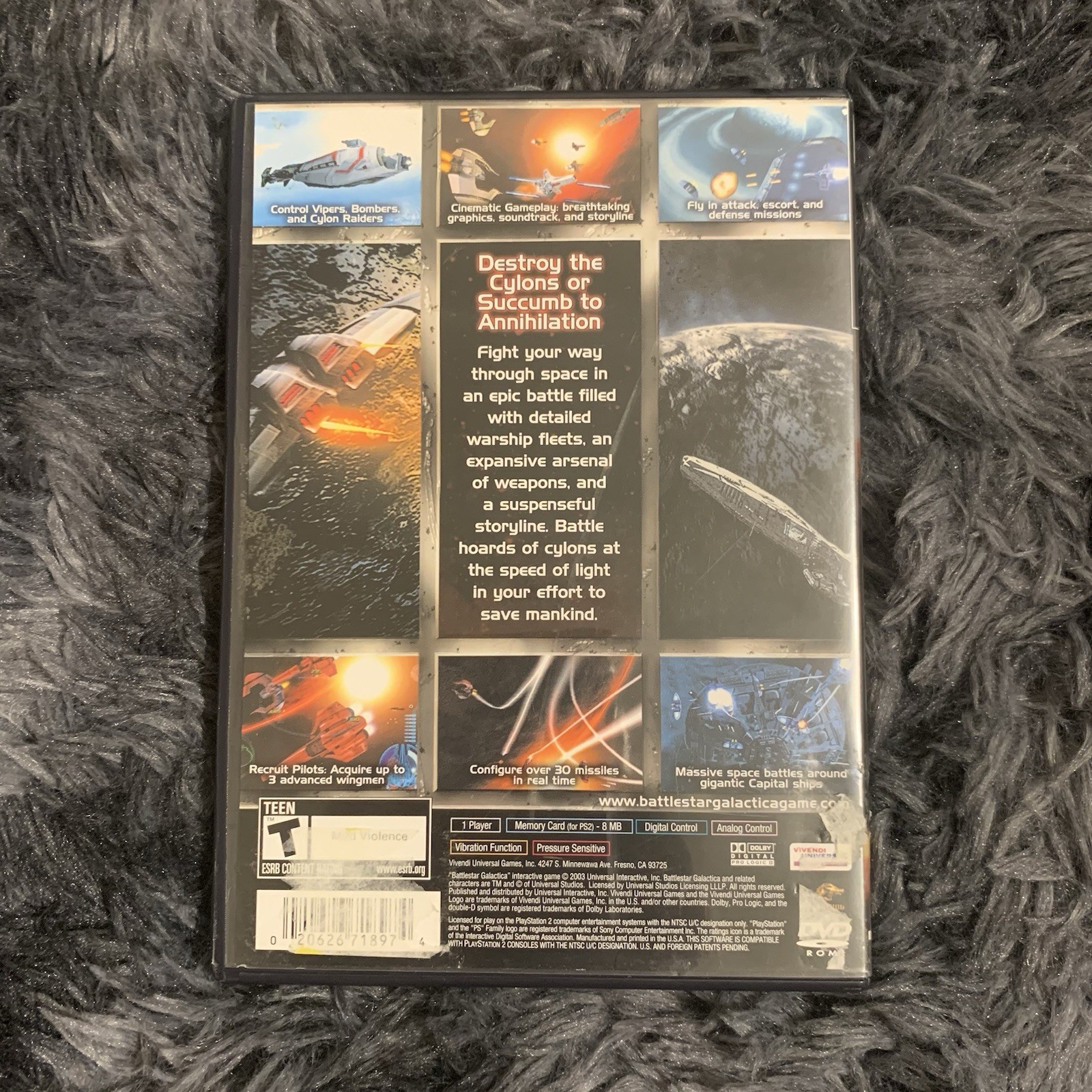 Battlestar Galactica – PS2 – CIB – Tested – Sci Fi Strategy Game