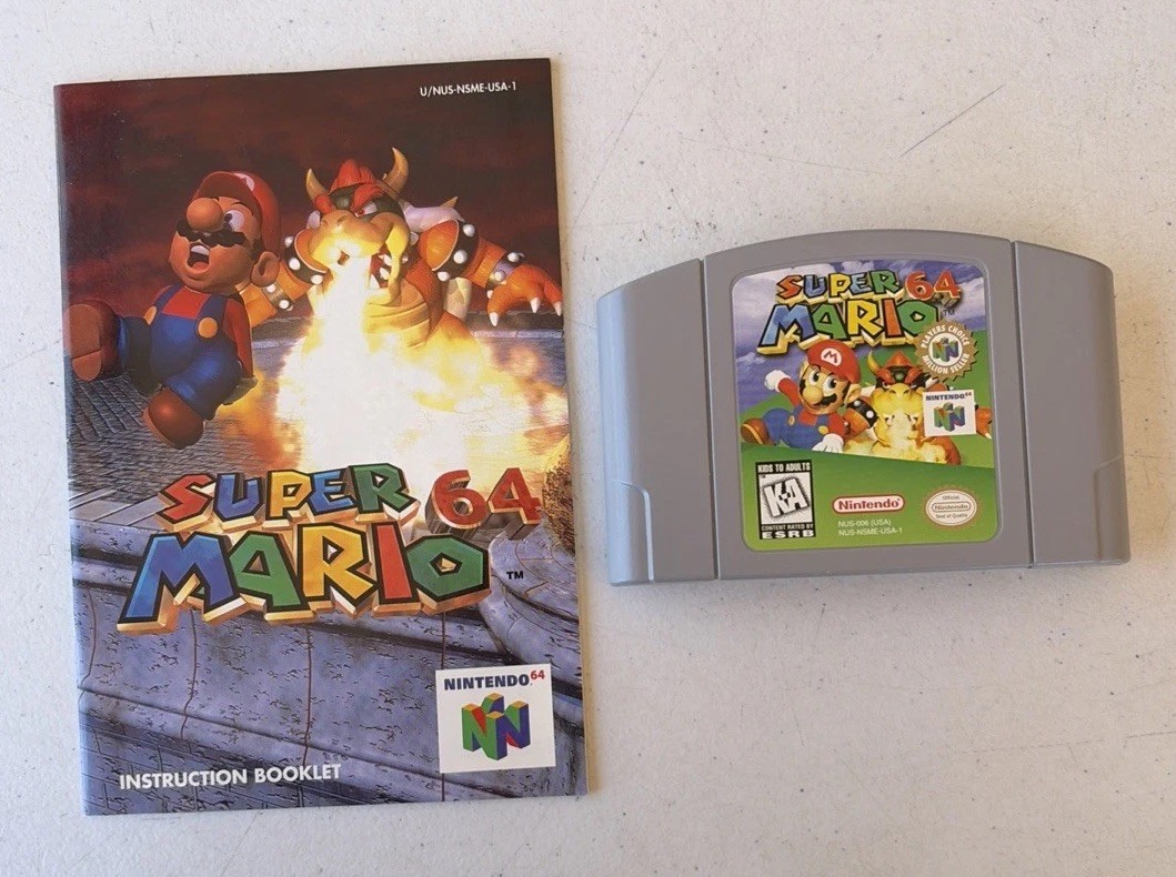 Super Mario 64 N64 NUS-NSME-0 Authentic OEM Tested Clean Players Choice Nintendo