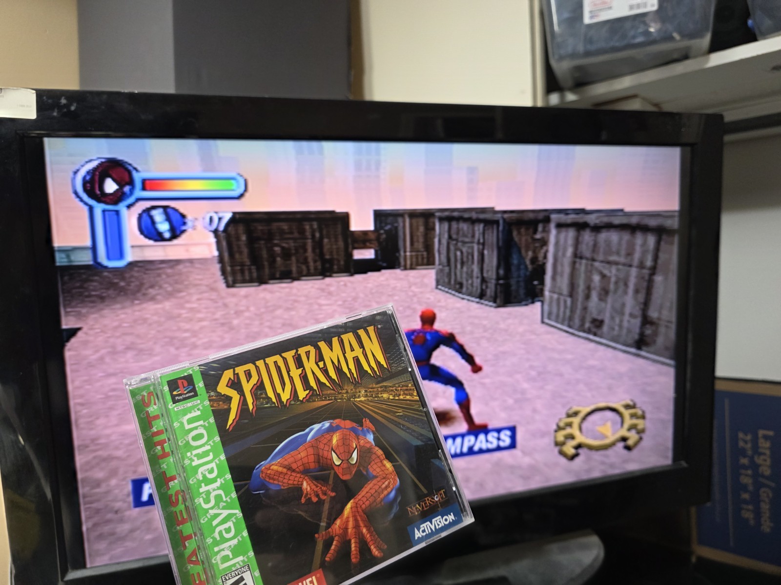 Spider-Man PS1 (Sony PlayStation 1, 2000) Greatest Hits CIB Tested/Works