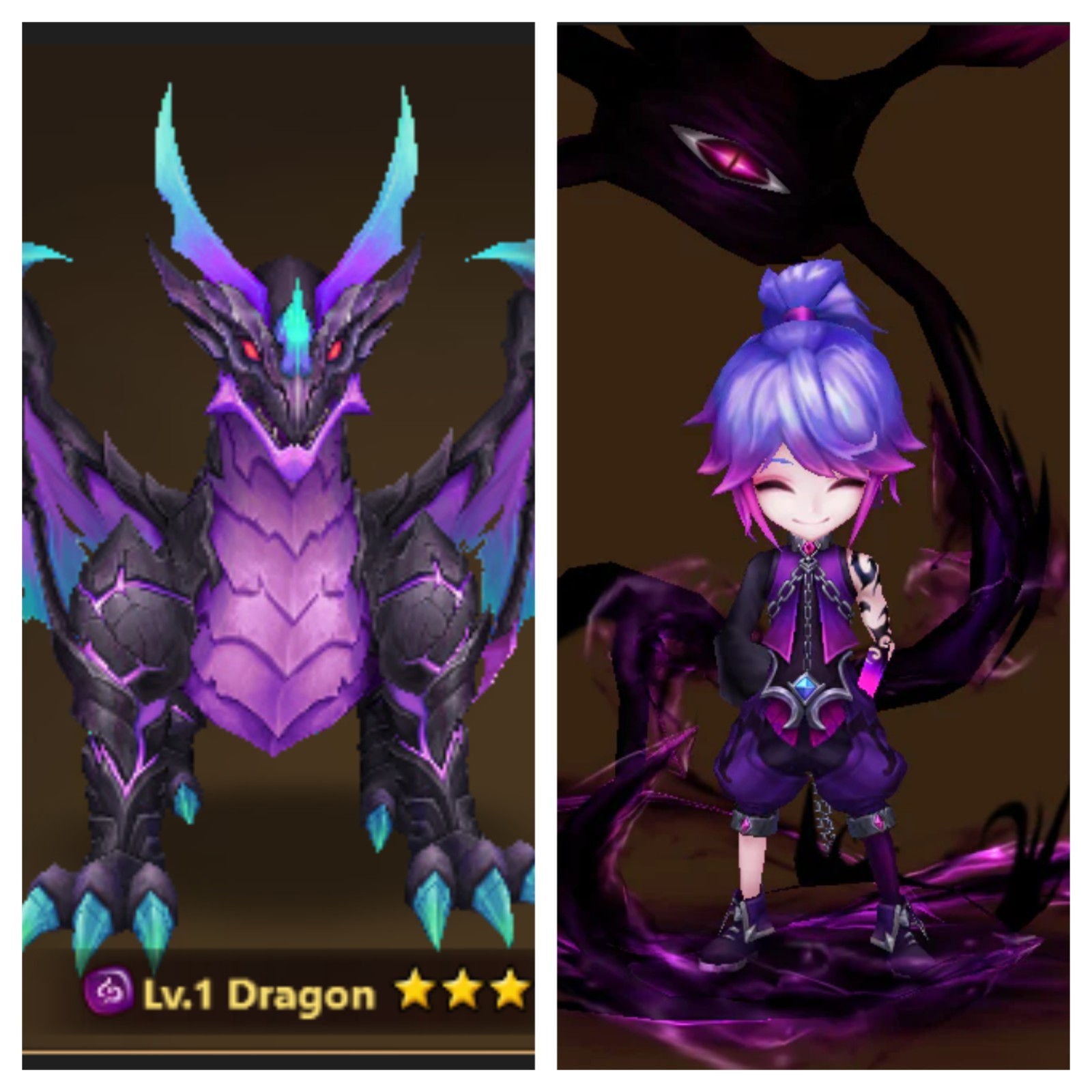 Summoners War Global Dark Dark Dragon + Dark Shadowcaster
