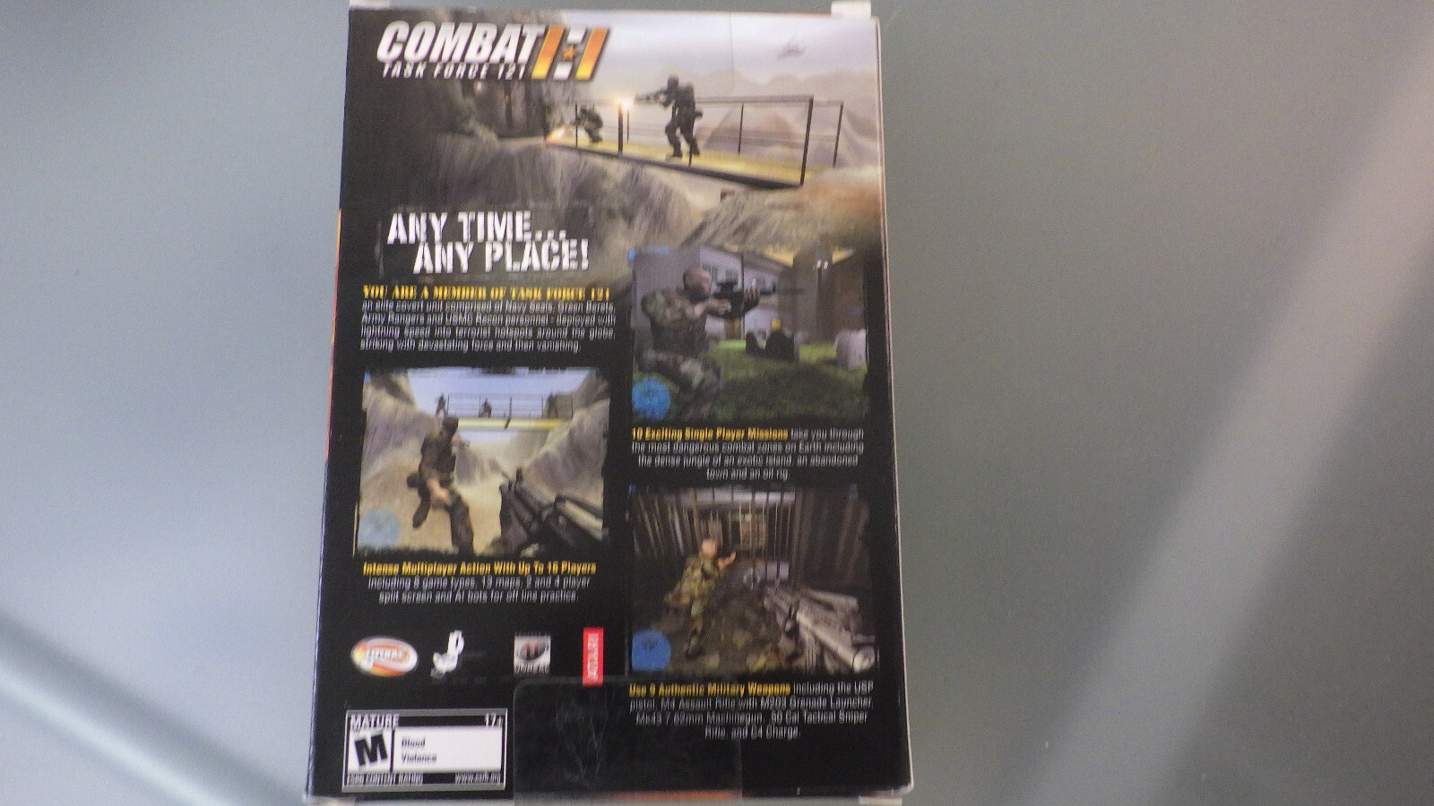 Vtg 2005 Video PC-CD Game COMBAT II TASK FORCE 121 New Sealed Opened Big Box CIB