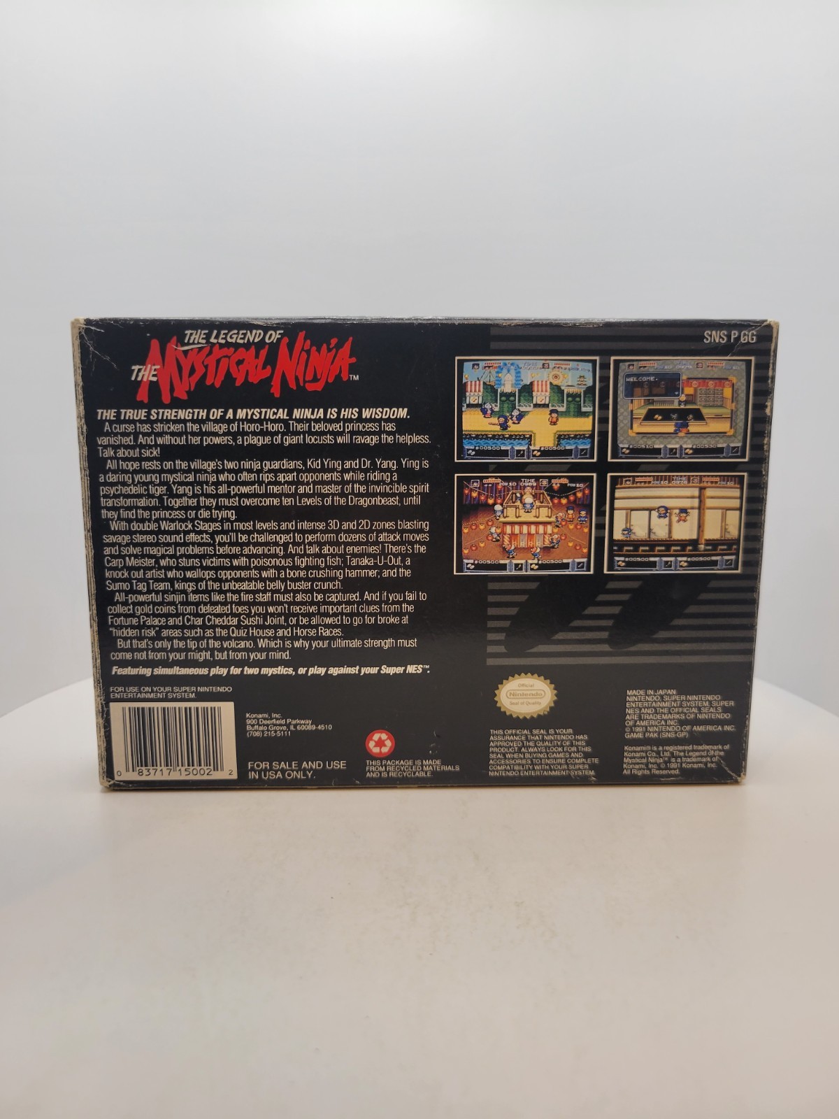 The Legend of the Mystical Ninja Super Nintendo SNES Authentic Tested CIB