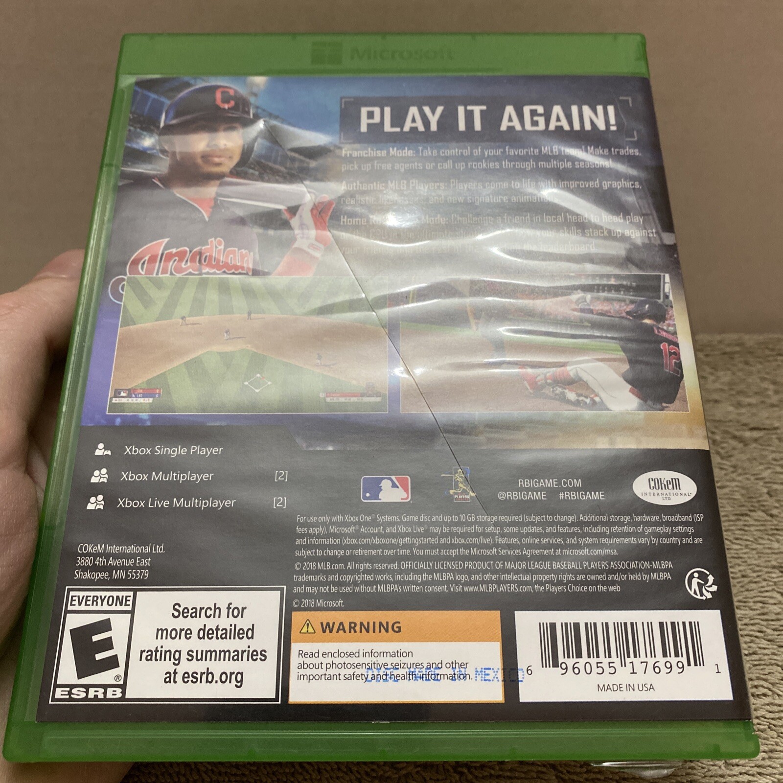 R.B.I. Baseball 18 (Microsoft Xbox One, 2018) Tested Rated E Everyone Sports