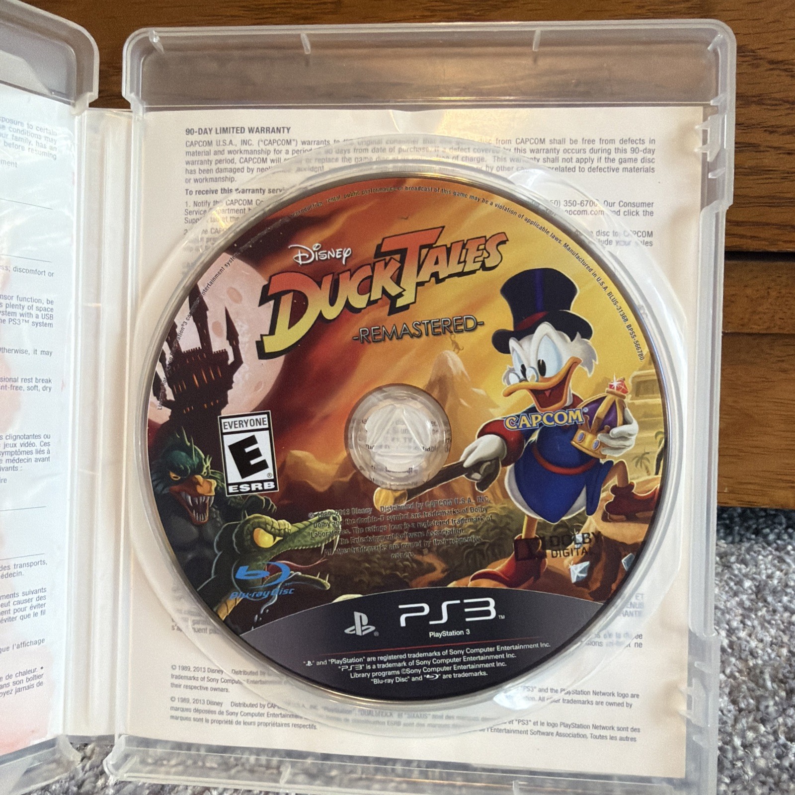Ducktales Remastered Capcom WayForward Arcade Video Game for PS3 PlayStation 3