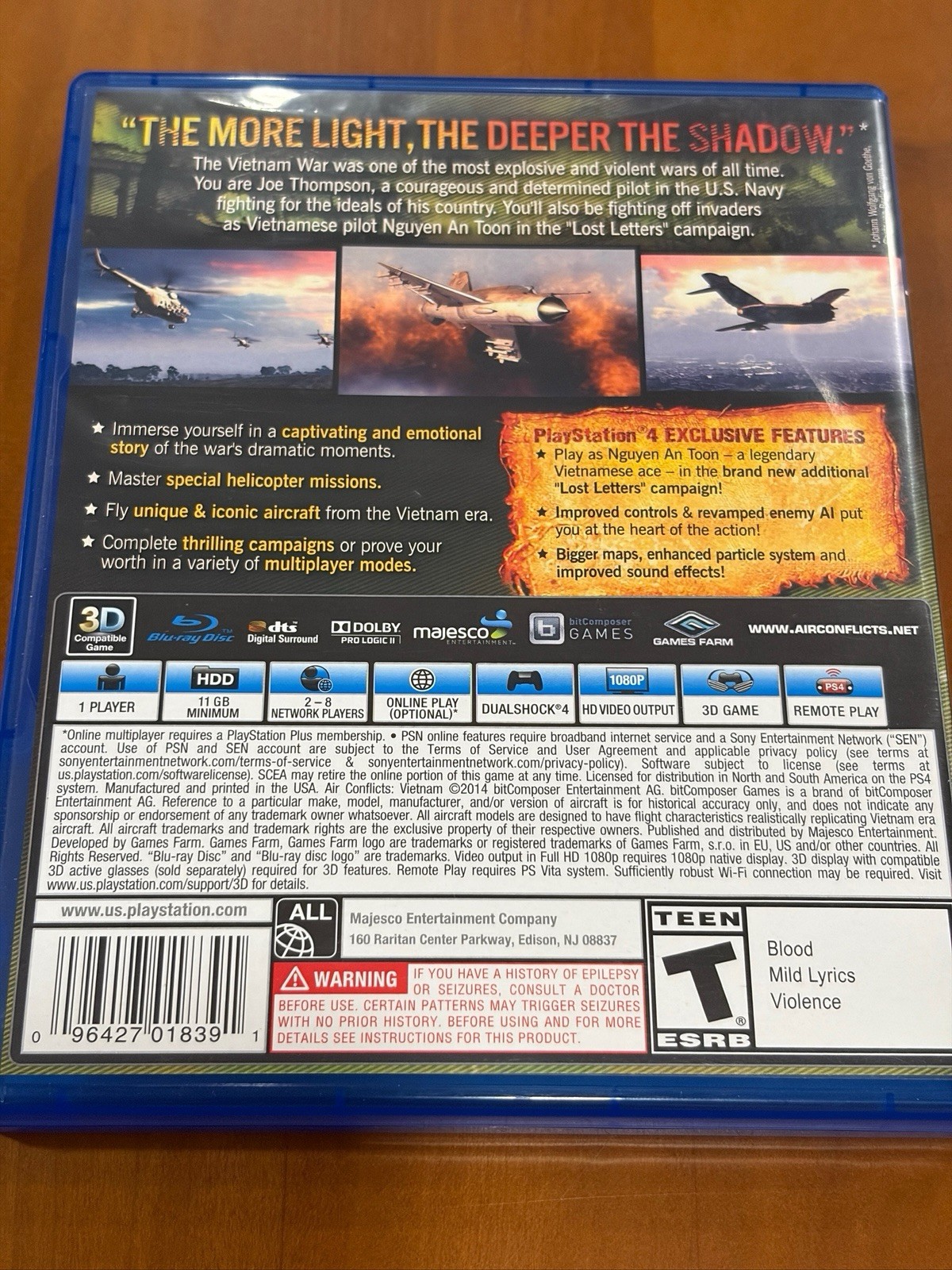 Majesco Air Conflicts: Vietnam Ultimate Ed. (PS4, 2014) T NTSC-U/C Complete