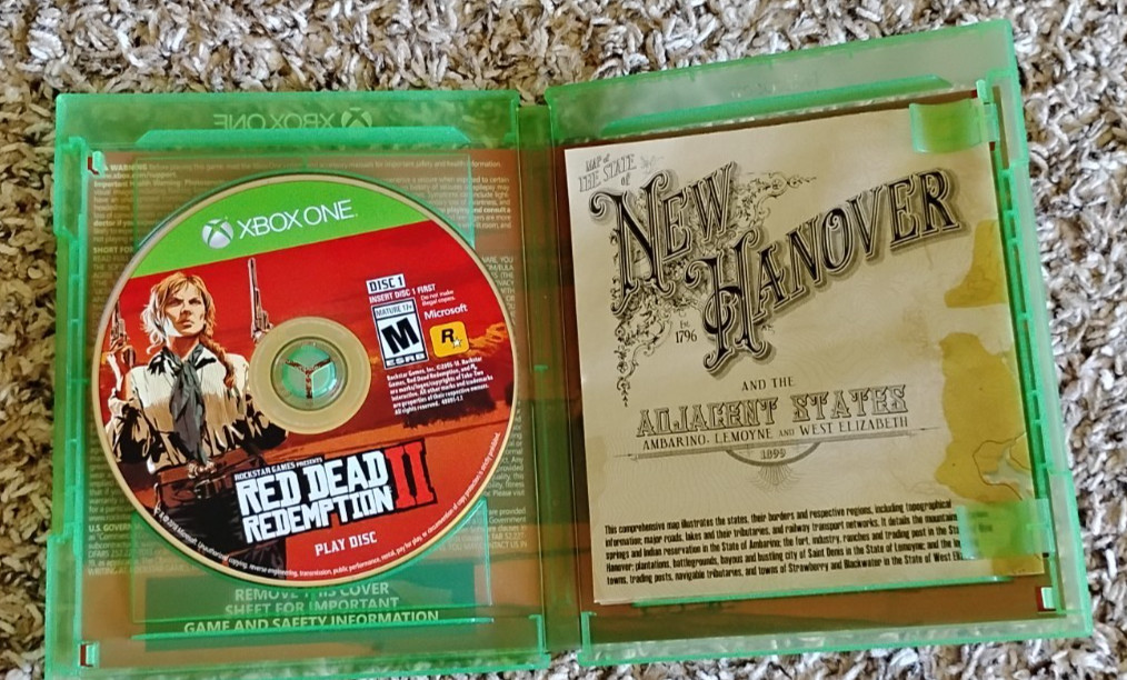 Red Dead Redemption II 2 for for Xbox One in original box w map – TESTED WORKING