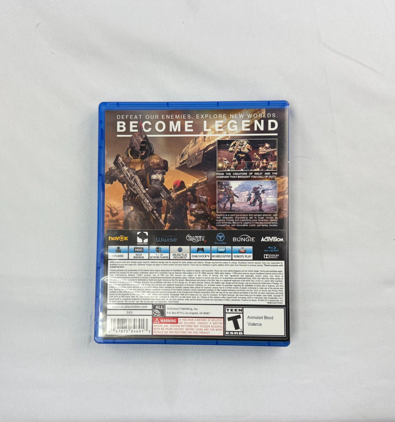 Destiny PS4 Complete Tested Working Bungie Shooter Action Game Disc Only