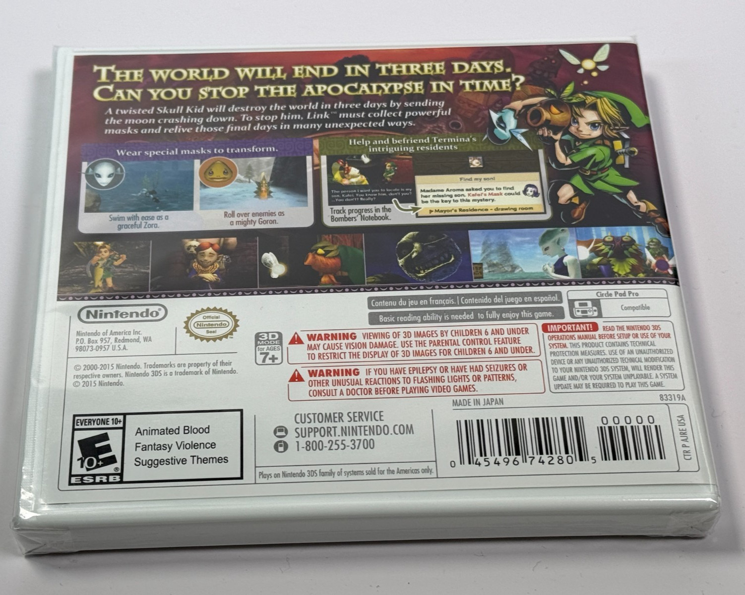 The Legend of Zelda Majora’s Mask 3D | Nintendo 3DS | Factory Sealed