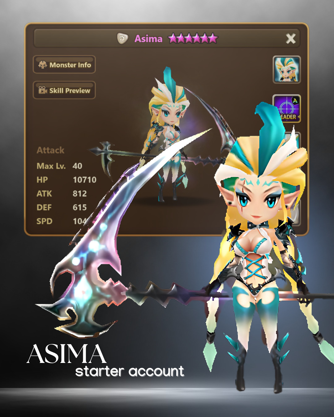 Summoners War Europe Starter Asima