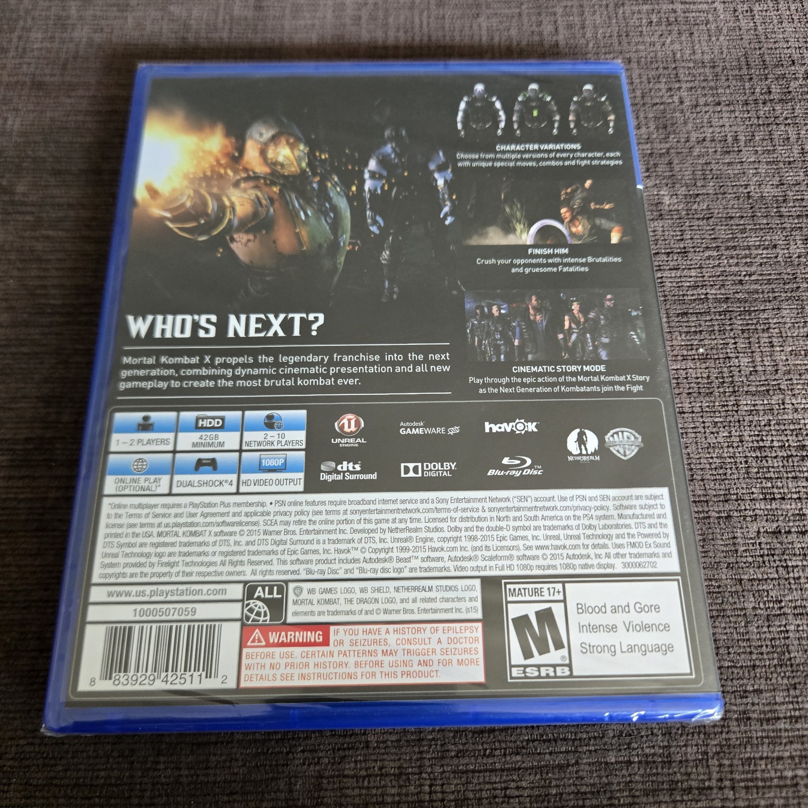 Mortal Kombat X – Sony PlayStation 4 Brand New Factory Sealed