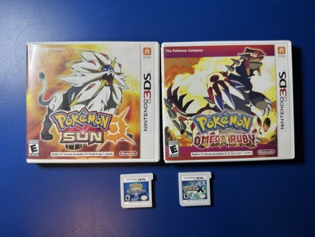 Pokemon 3DS Games Bundle – Omega Ruby, Sun, X, Super Mystery Dungeon