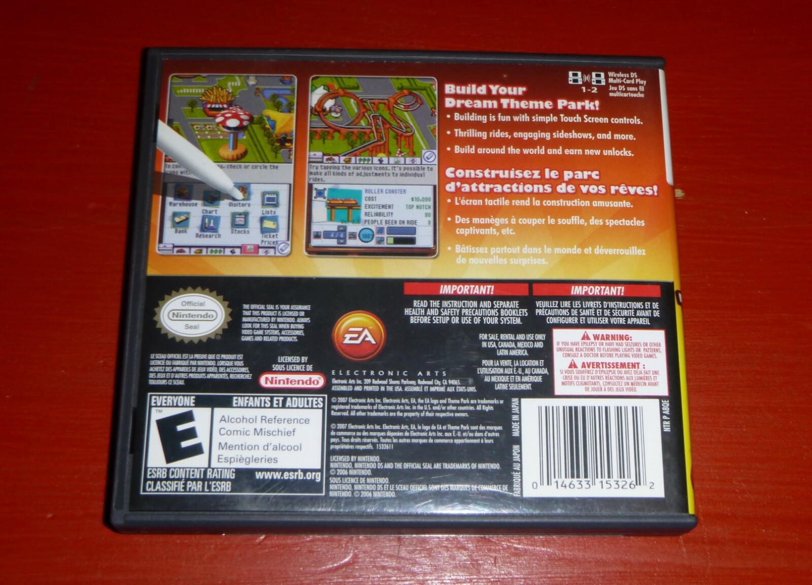 Theme Park (Nintendo DS, 2007)-Complete