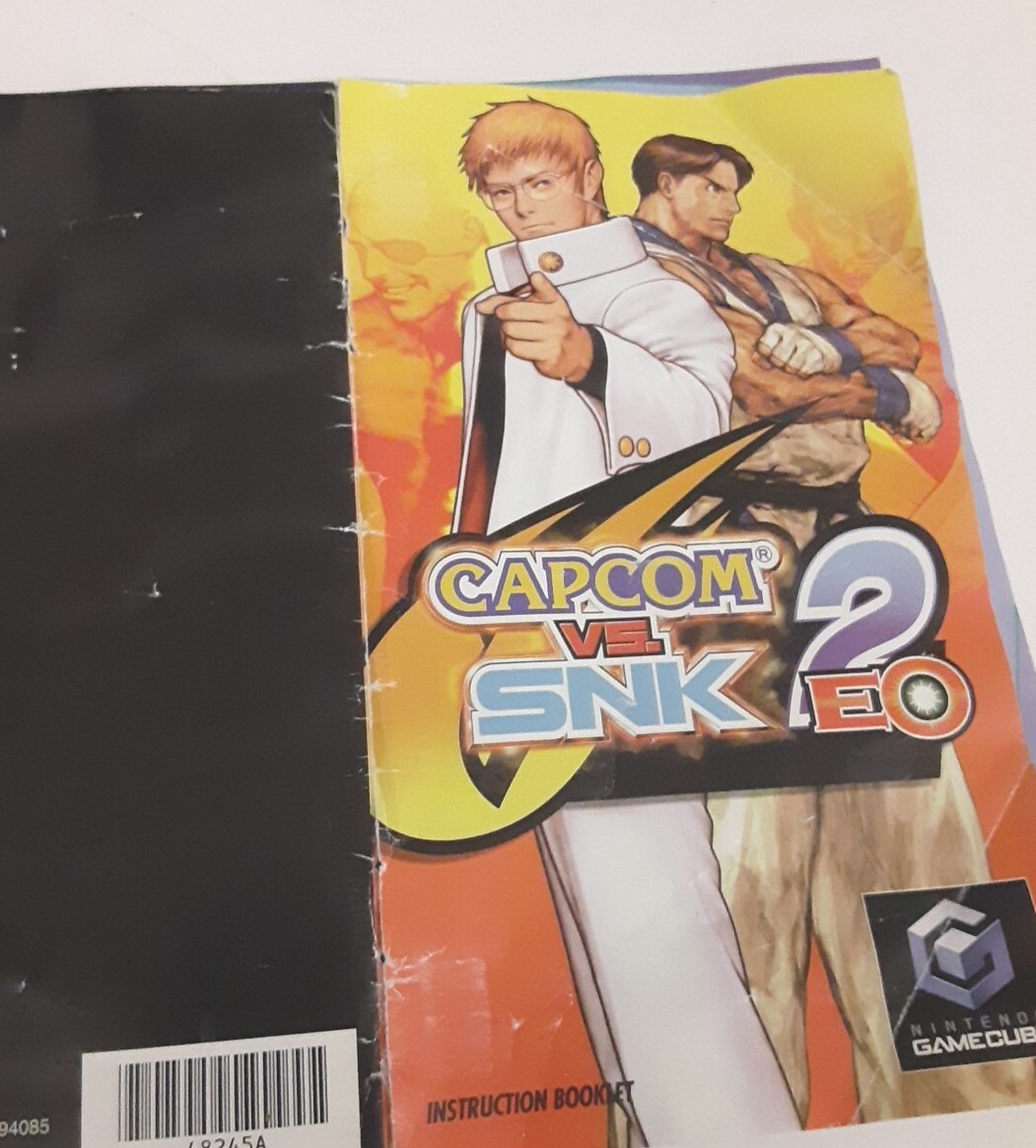 Capcom vs SNK 2 EO Nintendo Gamecube Case & Manual Only