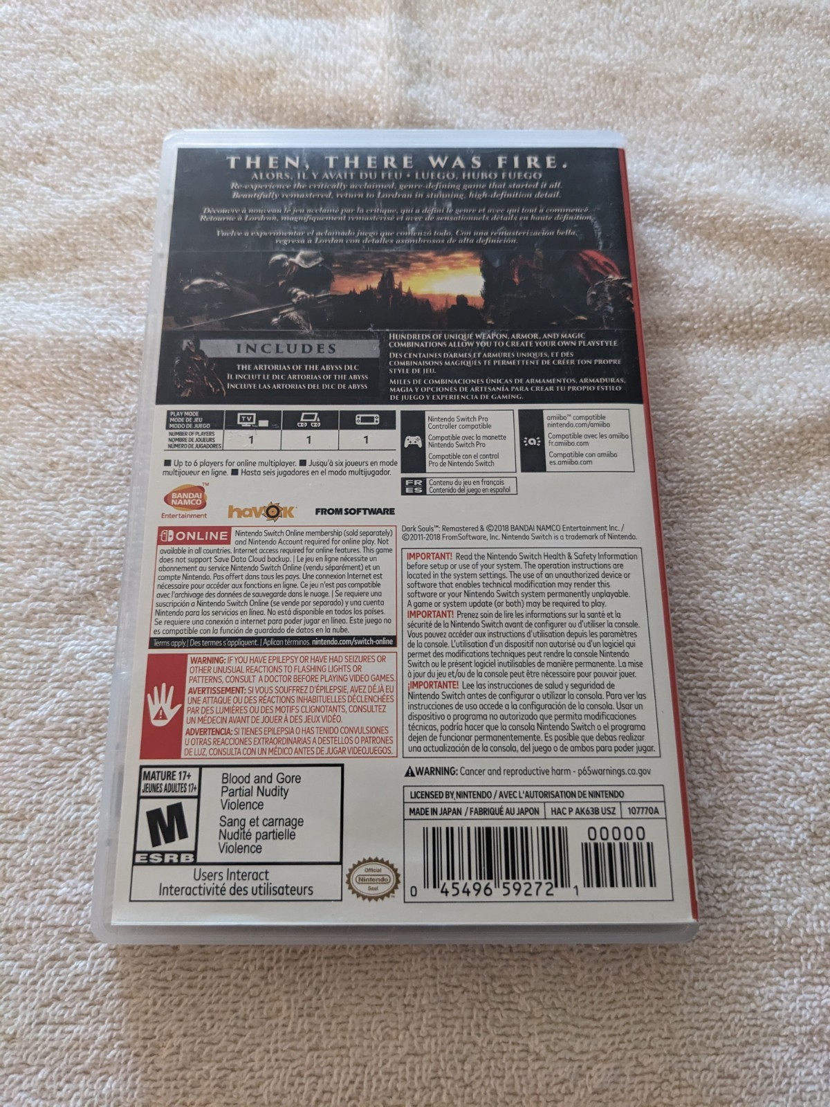 Dark Souls Remastered (Switch) | CIB | NA Print