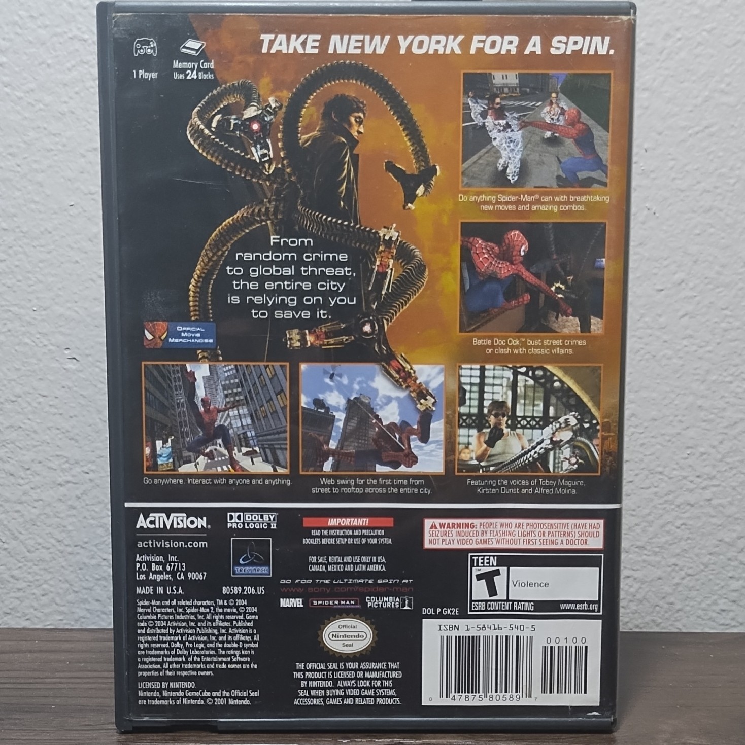 Activision Spider-Man 2 Nintendo GameCube 2004 NTSC-U/C T; Manual Included CIB