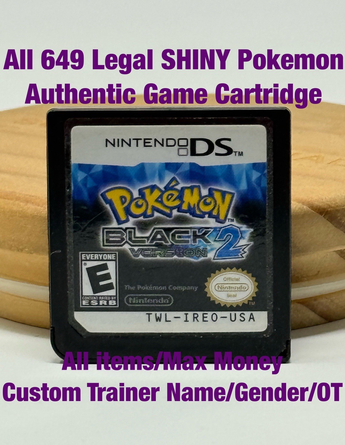 Unlocked Authentic Pokemon Black 2 Nintendo DS | All 649 SHINY Pokemon | Items