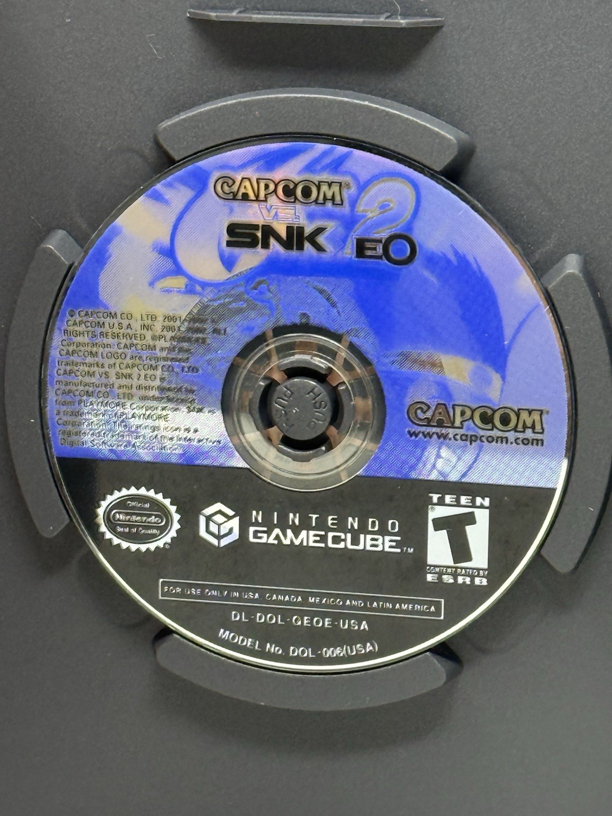 Capcom vs. SNK 2 EO Nintendo GameCube Complete CIB Authentic Tested Mint Disc
