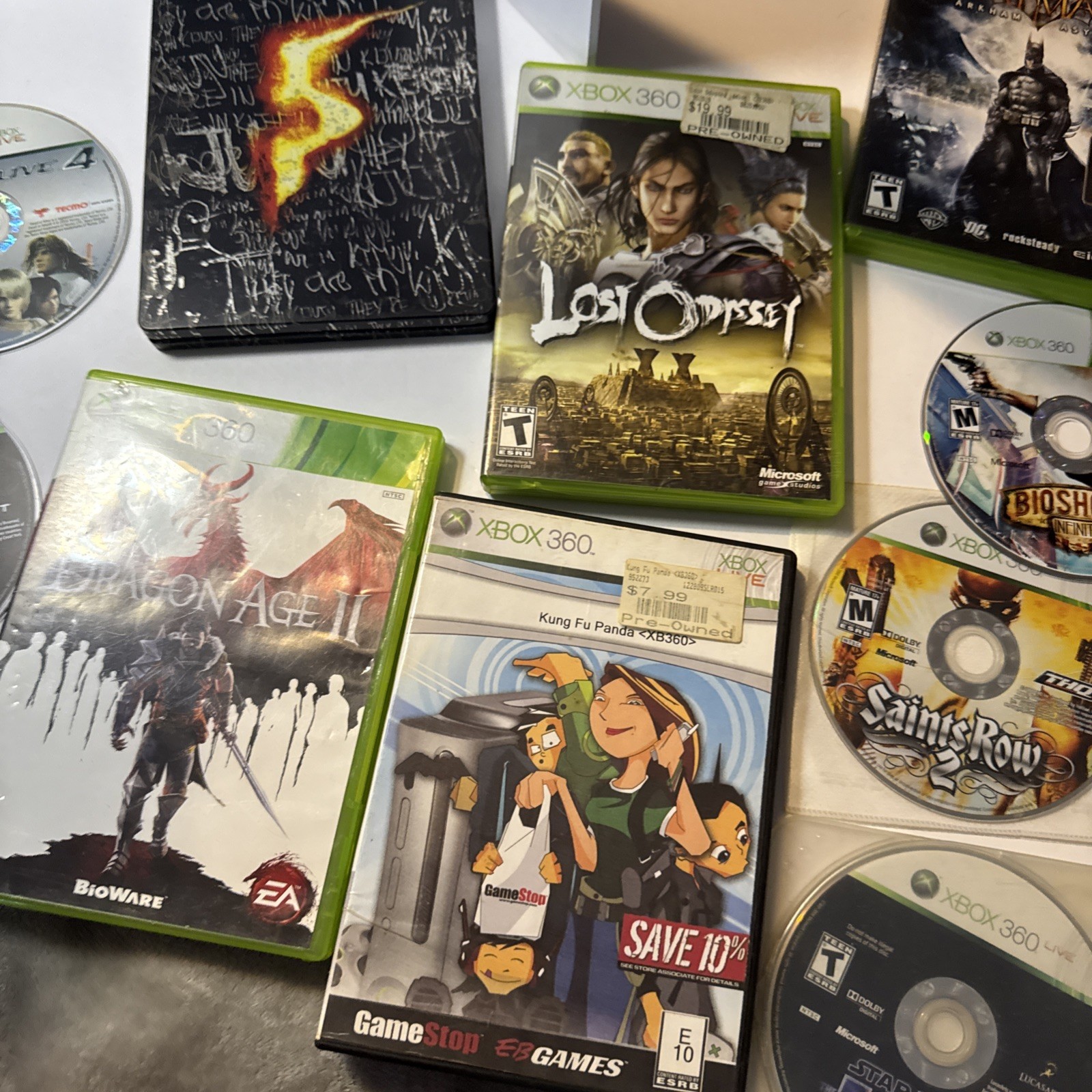 Xbox 360 Game Lot! Unknown Conditions, RE5 No Game! Rest Have Games!