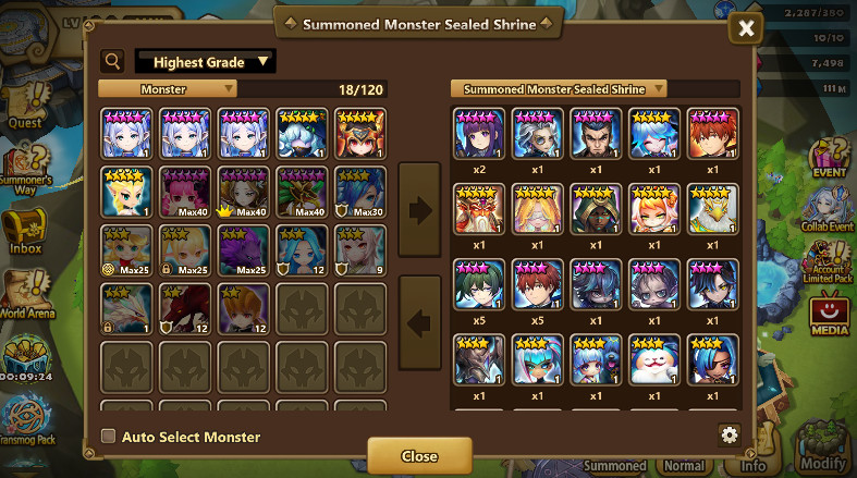 Summoners War Global 2ld Light hell lady Asima, Light horus, 12 nat5, 7k crystal
