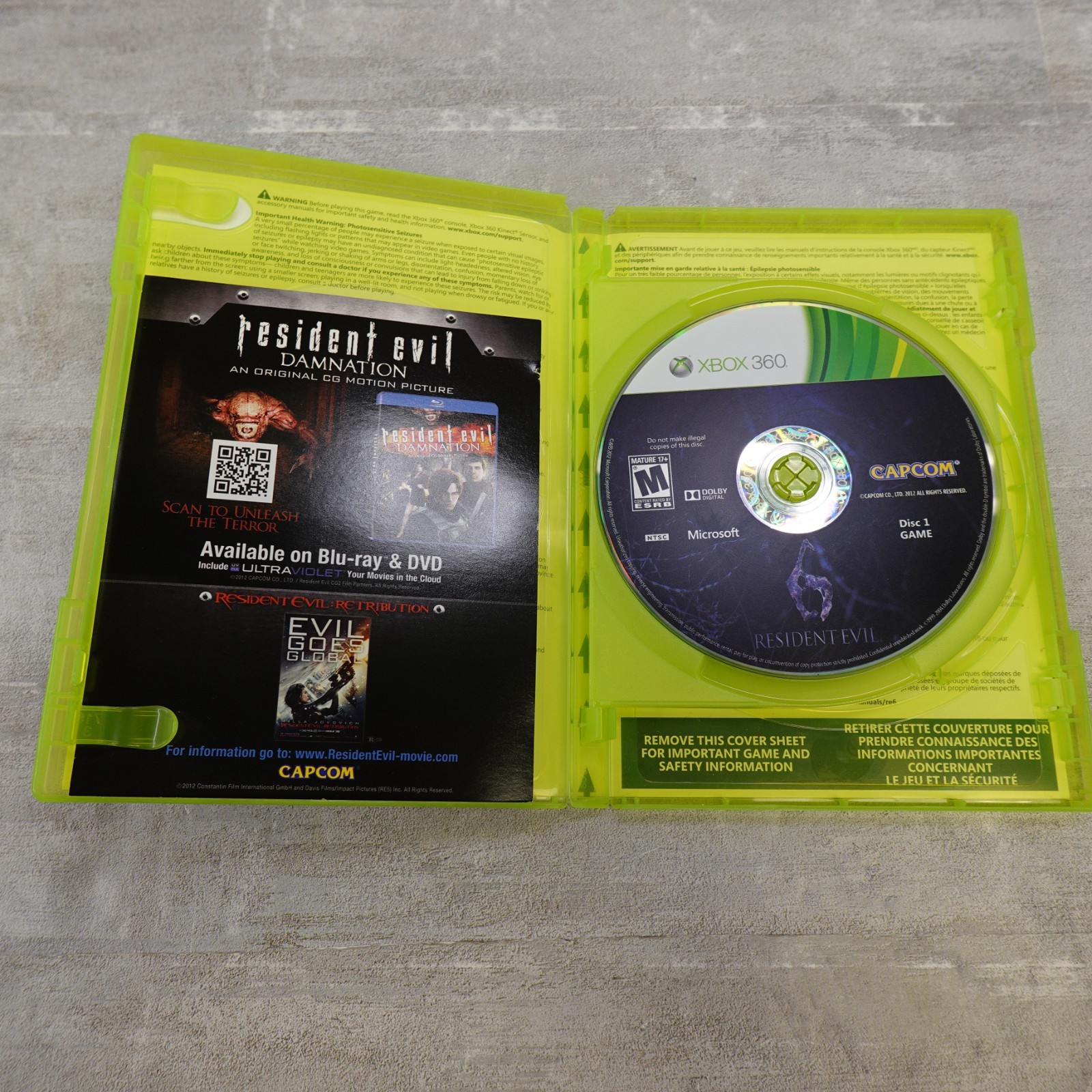 Resident Evil 6 Xbox 360 CIB Microsoft Complete w/ Insert Walmart Cover Zombies