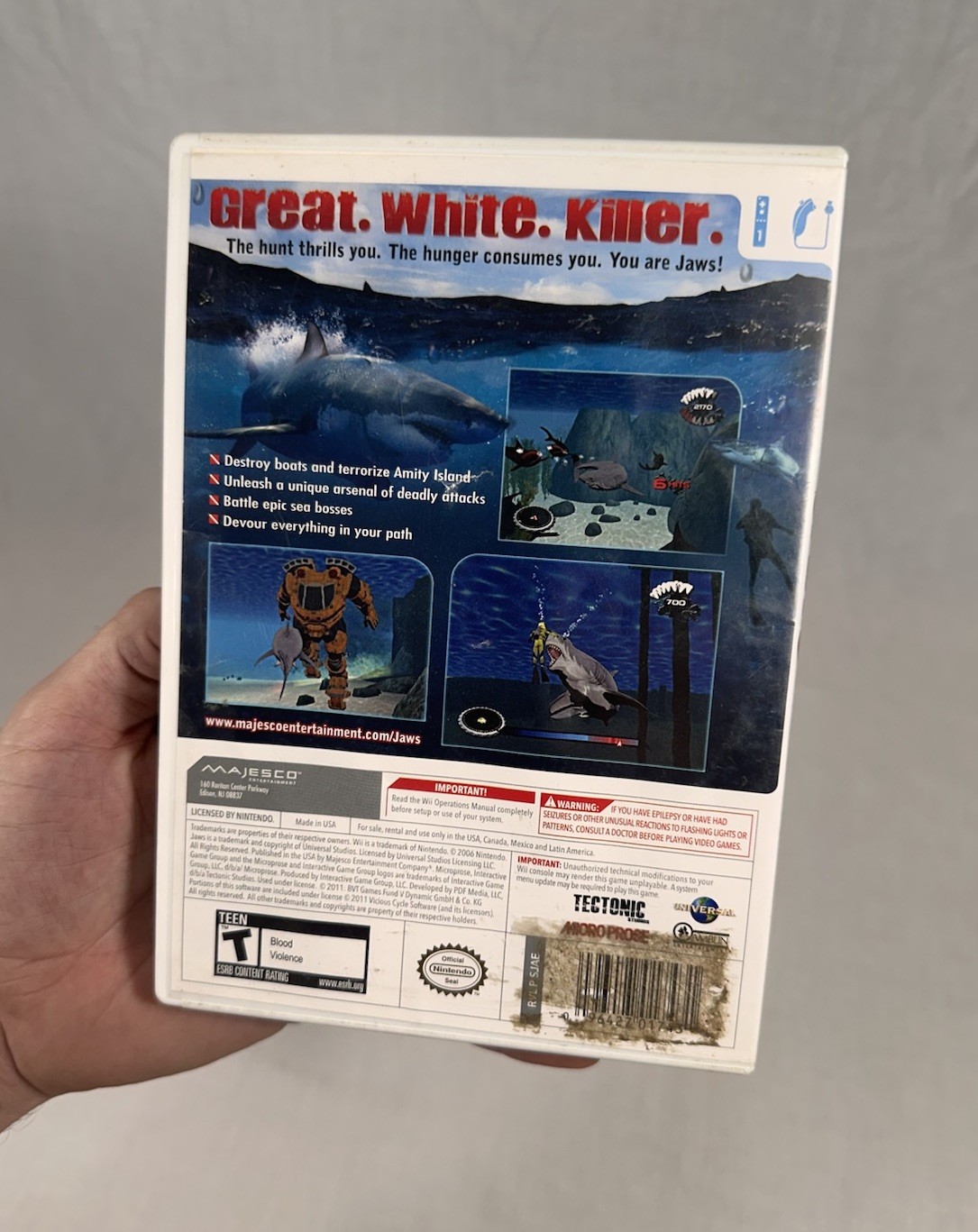 Jaws: Ultimate Predator (Nintendo Wii, 2011) CIB
