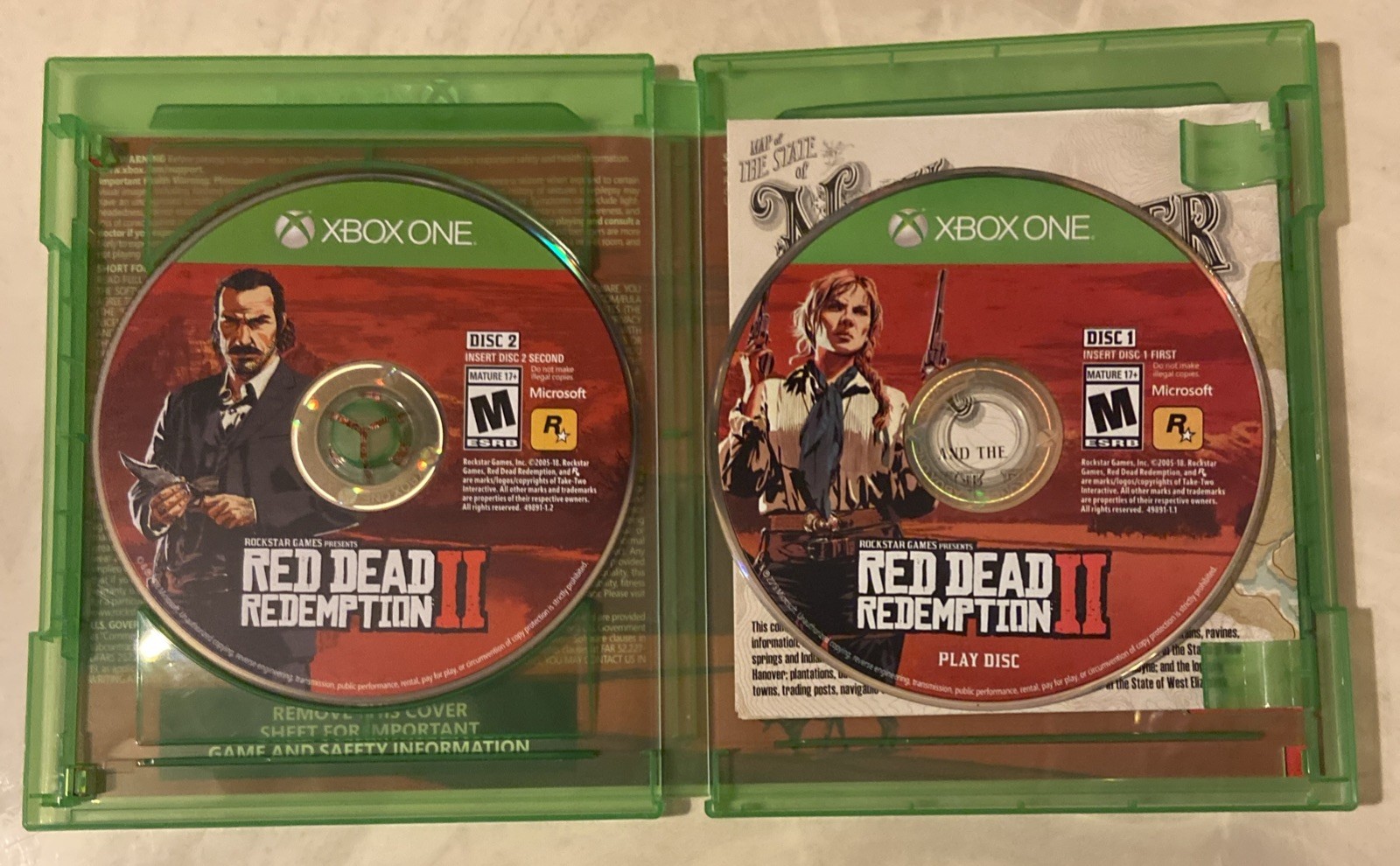 Red Dead Redemption 2 – Microsoft Xbox One – 2 Discs W/ Map