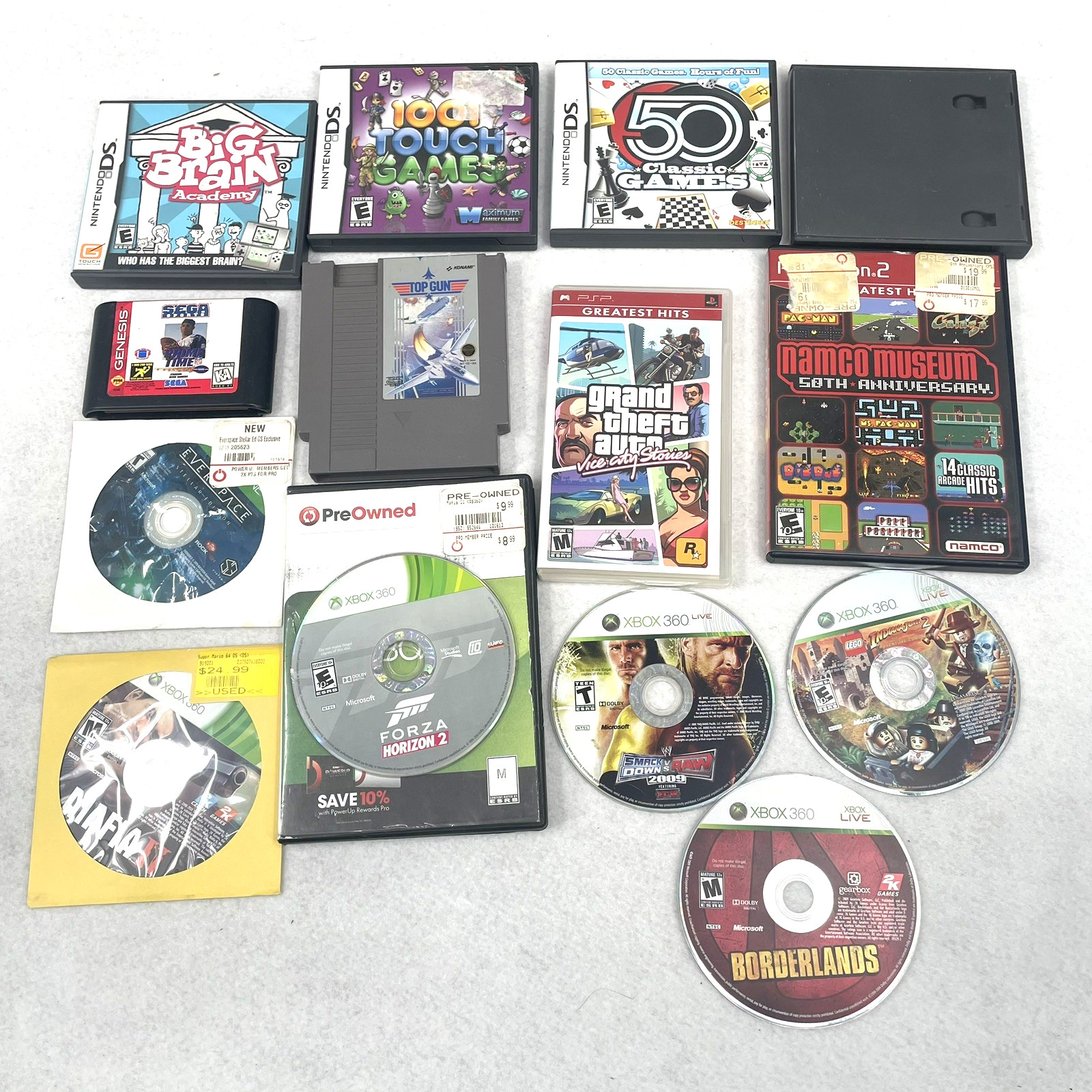 Lot 15 Mixed Console Games Untested As-is Memory Card Nintendo Sega Playstation