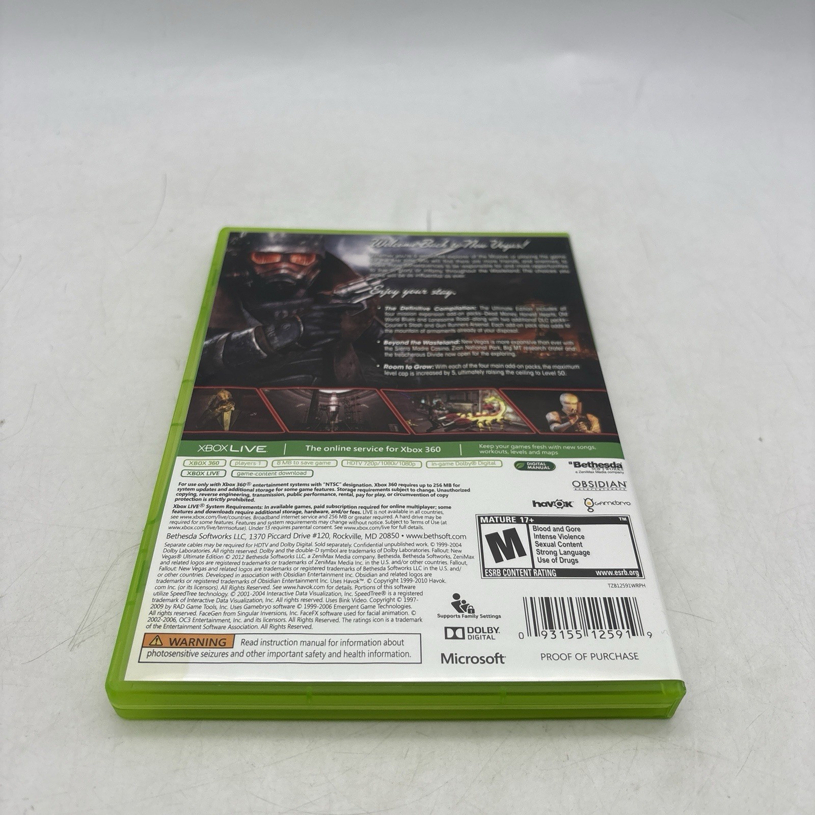 Fallout: New Vegas – Ultimate Edition Xbox 360 Complete w/ Manual CIB Tested