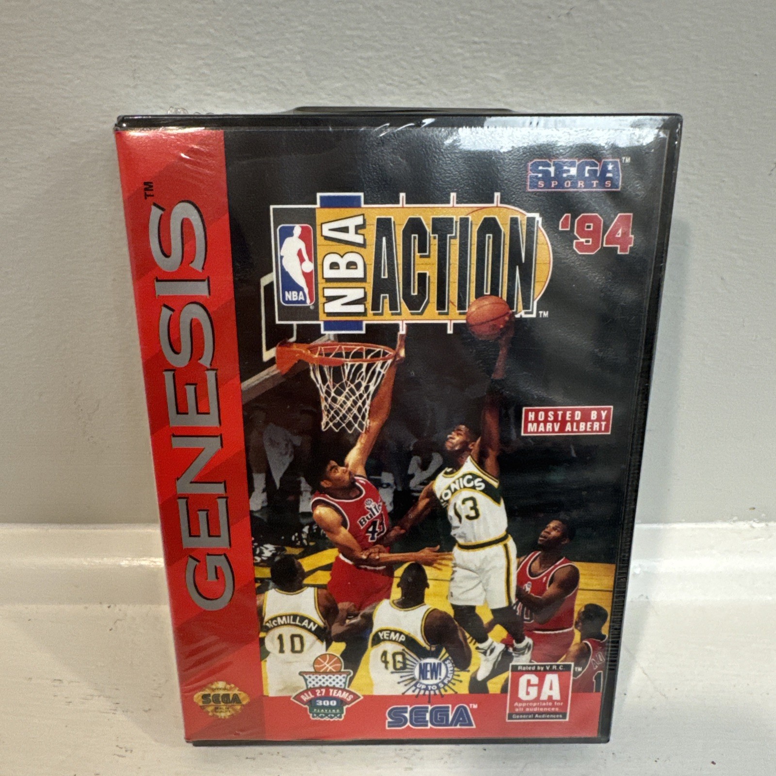 NBA Action ’94 *Sega Genesis Brand New Factory Sealed + Hang Tab EXCELLENT SHAPE