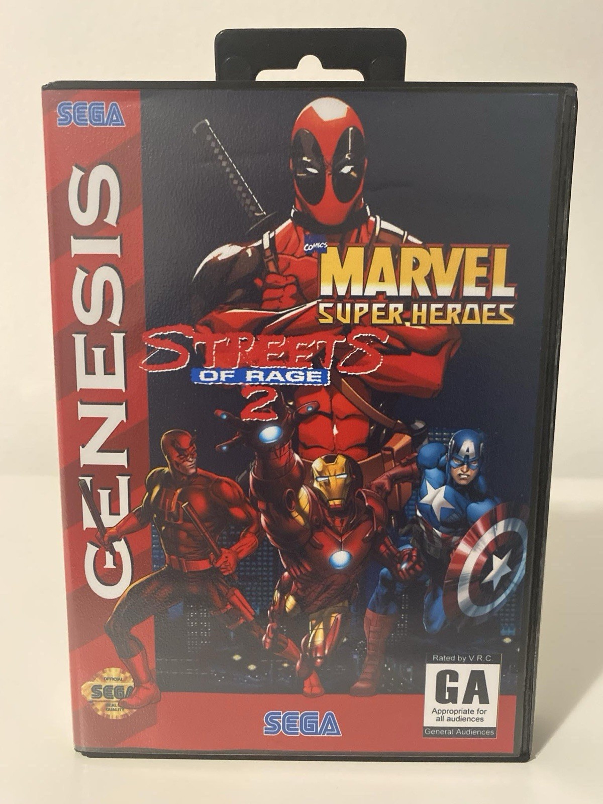 Marvel Superheroes In Streets Of Rage 2 (Sega Genesis) Featuring Deadpool