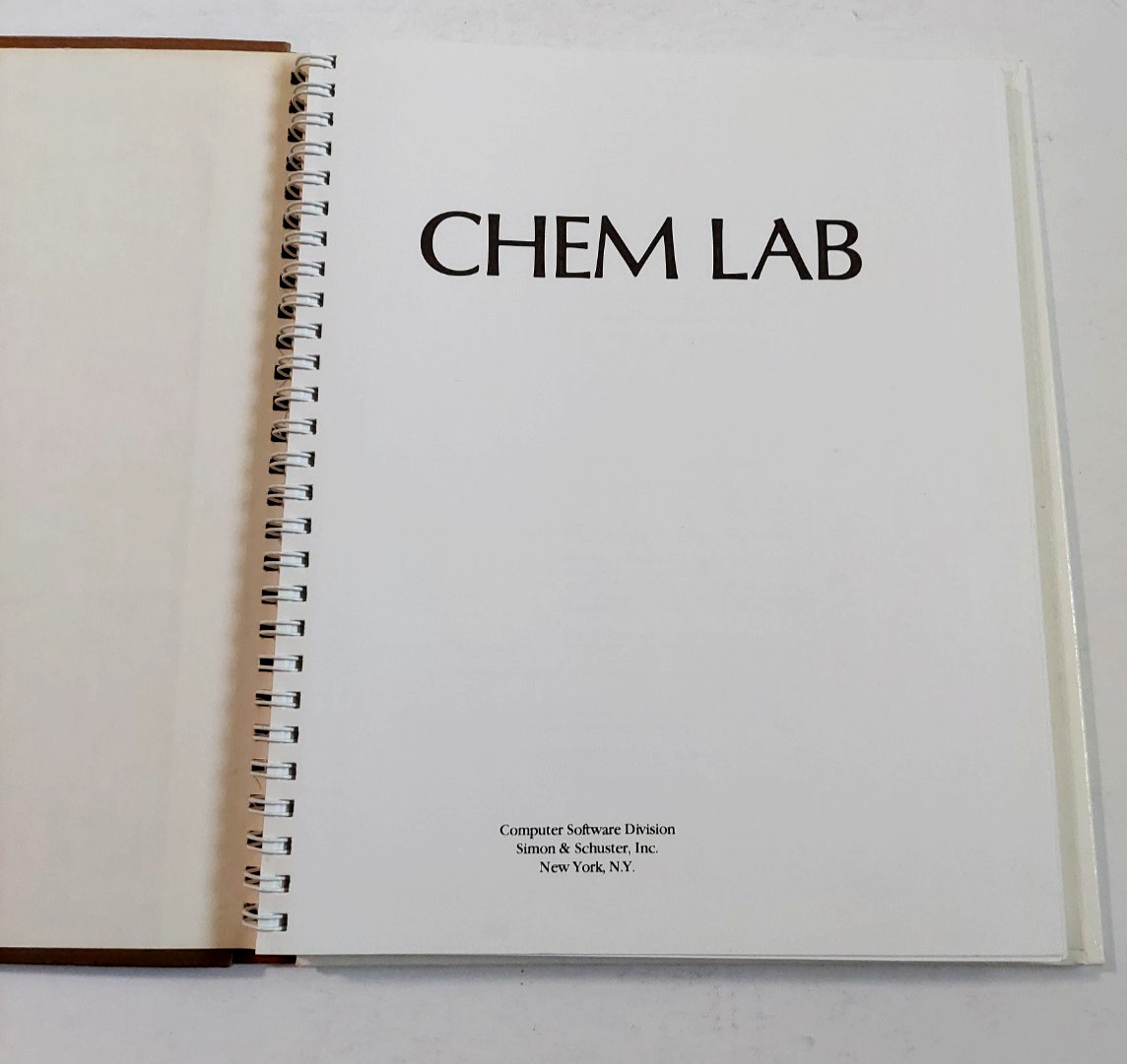 Chem Lab Commodore 64 CIB 1985 Simon & Schuster Children’s STEM Science Rare