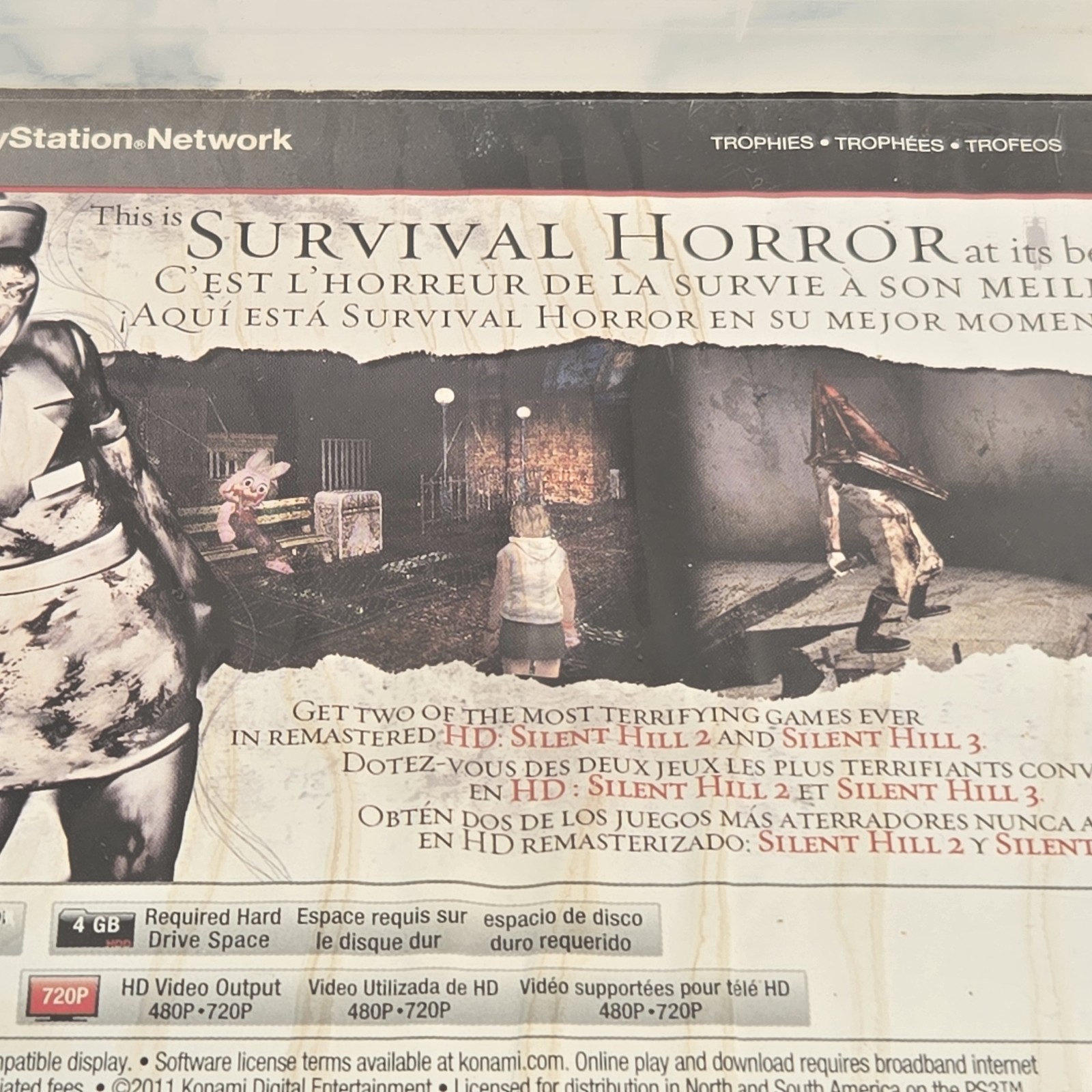 Silent Hill HD Collection (Sony PlayStation 3 PS3, 2012) — (HAS WATER DAMAGE)