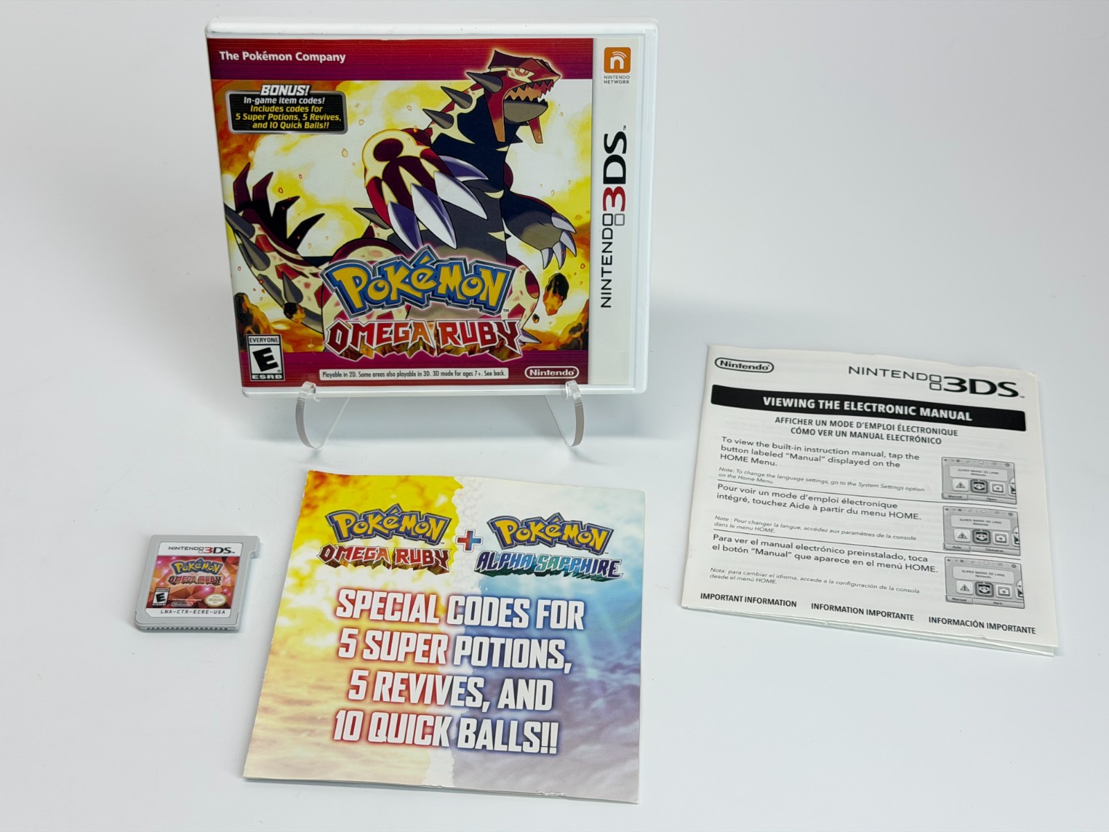 Pokemon Omega Ruby – BONUS Variant – (Nintendo 3DS) Complete & Tested