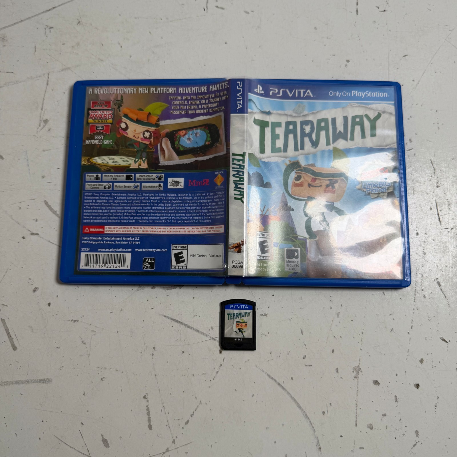 Tearaway (Sony PlayStation Vita, 2013) Platform Action & Adventure Video Game