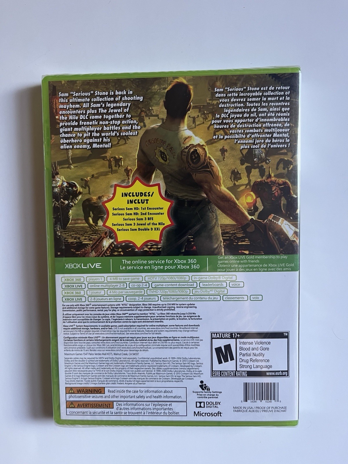 The Serious Sam Collection Factory Sealed – New – Xbox 360