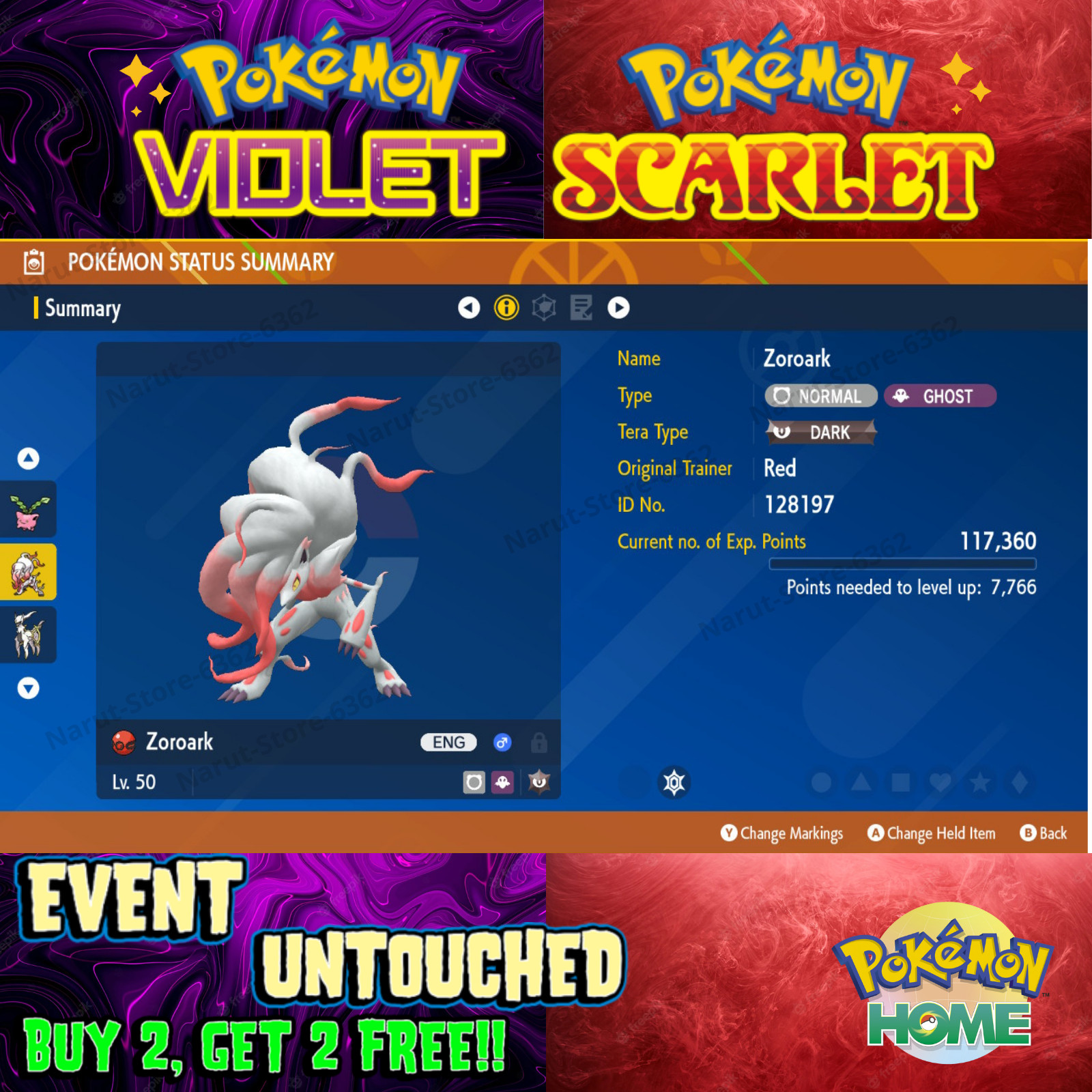 Hisui Zoroark Pokemon Day Happy Hour🌟 Event Untouched🔥Pokémon Scarlet & Violet