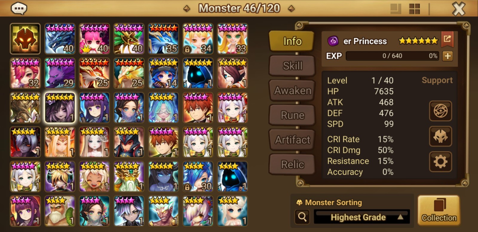 Summoners War – Global Starter – 1LD5 Dark Specter Queen, Dark Ubel, Dark Fern