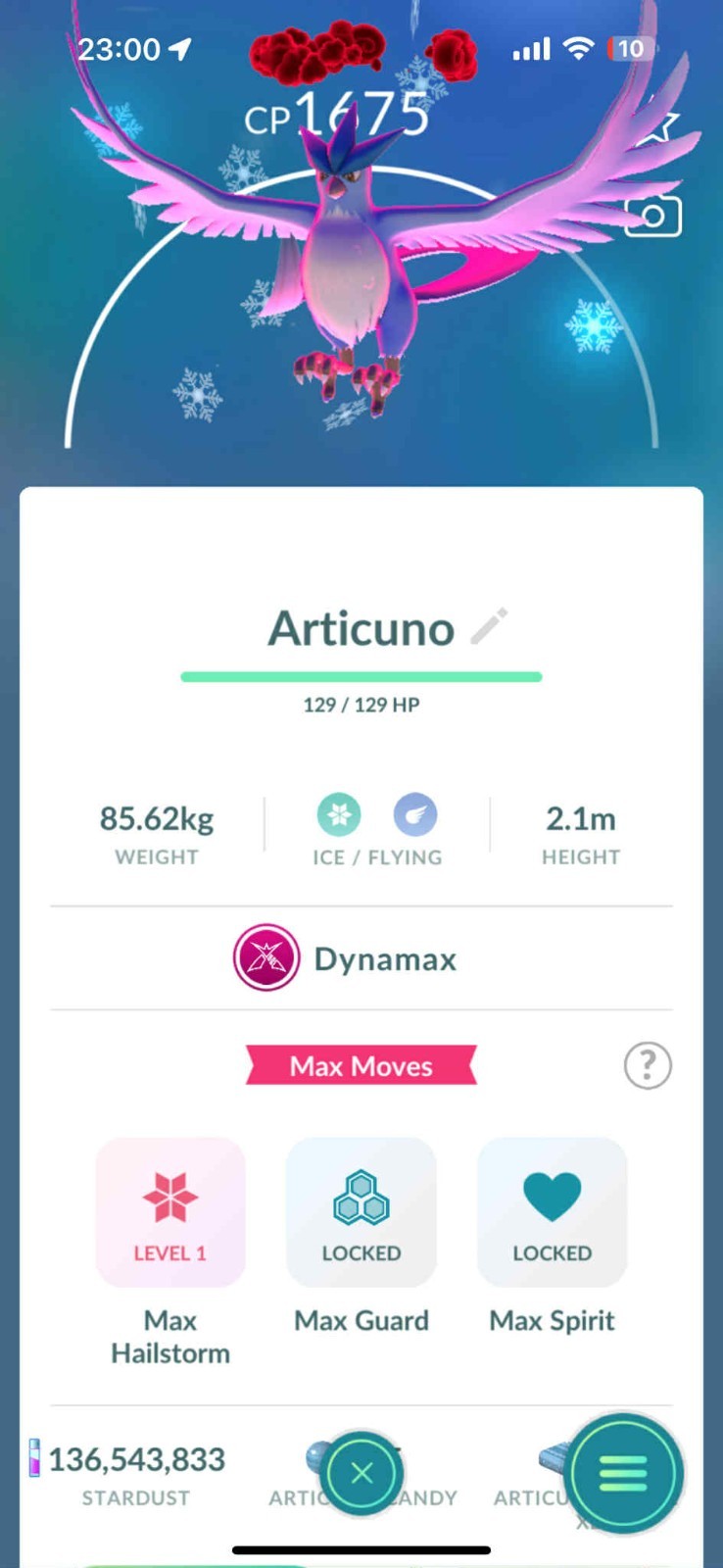Pokémon Go – All Dynamax Legendary (Non Shiny) – Trade 20k Stardust