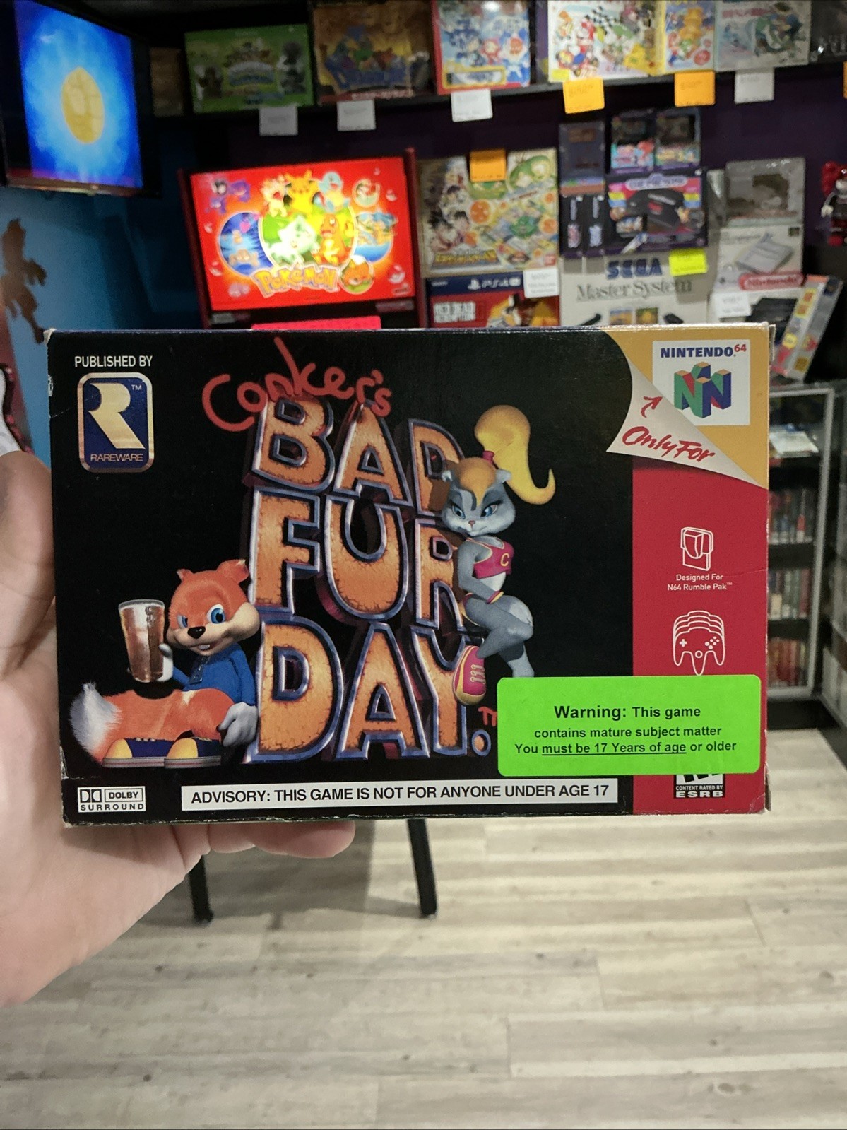 Conker’s Bad Fur Day * Manual Damage * – Nintendo 64 N64 – CIB Complete Tested