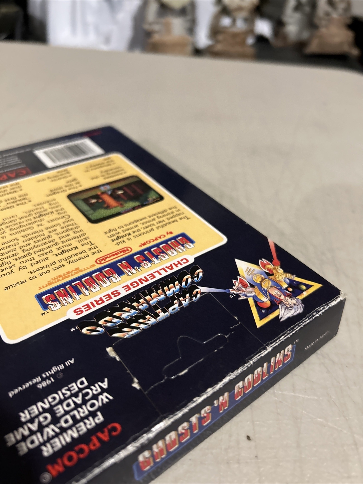 Ghosts ‘n Goblins Hangtab Five Screw Nes Regular Nintendo Game Boxed