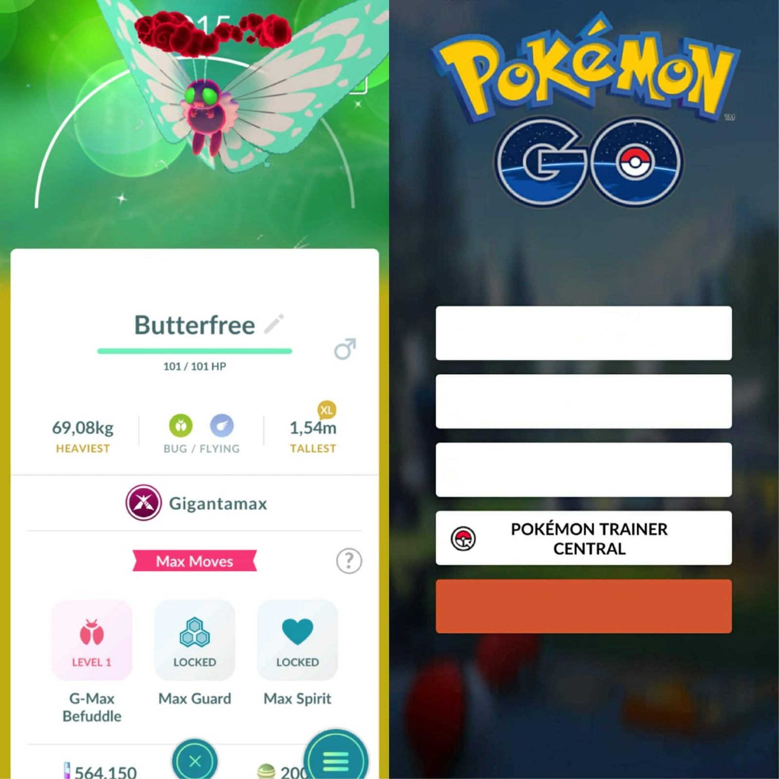 Pokémon Go | Shiny Gigantamax Butterfree ✨ Mini PTC 80k Stardusts