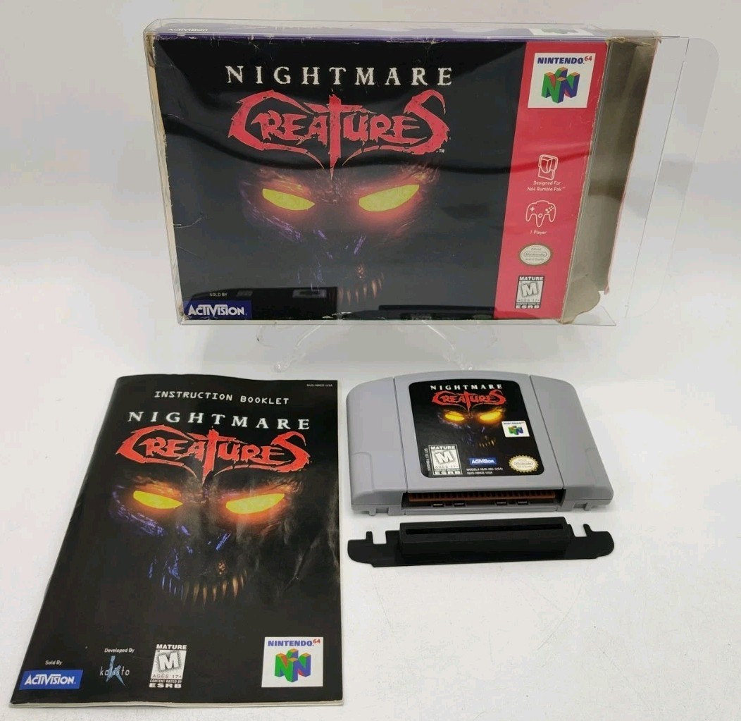 Nightmare Creatures – (N64, 1998) *CIB + Case Protector* VGC* Tested! VINTAGE!!!