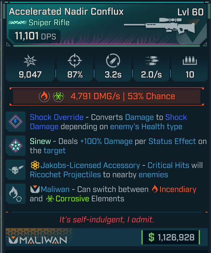 Borderlands 4 ⭐PEARLESCENT CONFLUX SNIPER⭐⭐FIRE/CORROSIVE -shock OR⭐JAKOBS