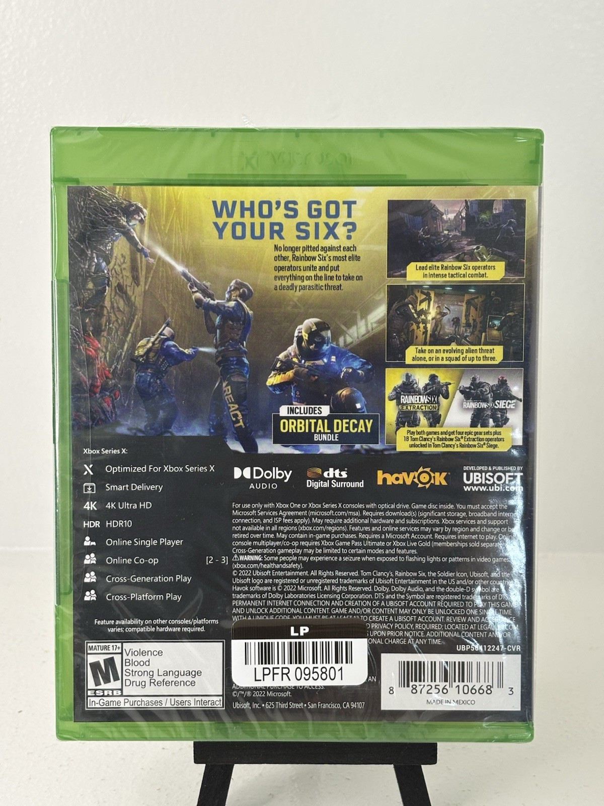 New – Sealed – Tom Clancy’s Rainbow Six Extraction (Xbox One, Series X, 4k HDR)