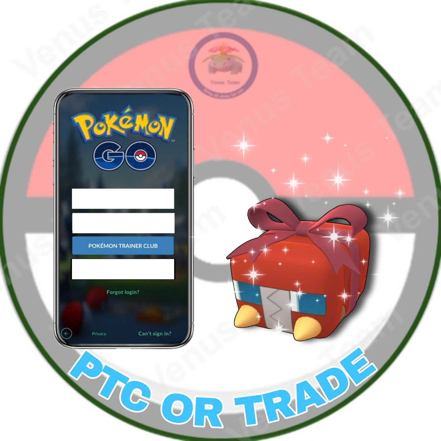 Pokémon Go ✨ Shiny Charjabug Winter Attire ✨ PTC 80K OR 1Mil Dust
