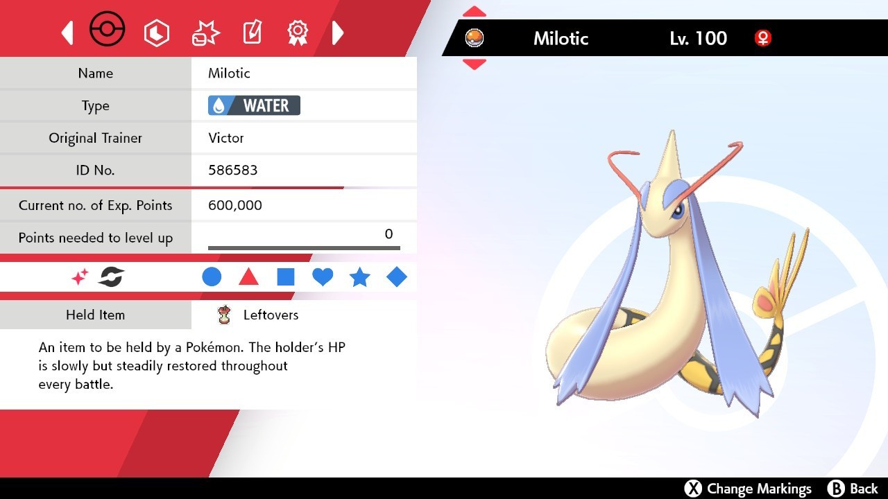 Milotic Shiny 6IVS Pokemon Sword and Shield