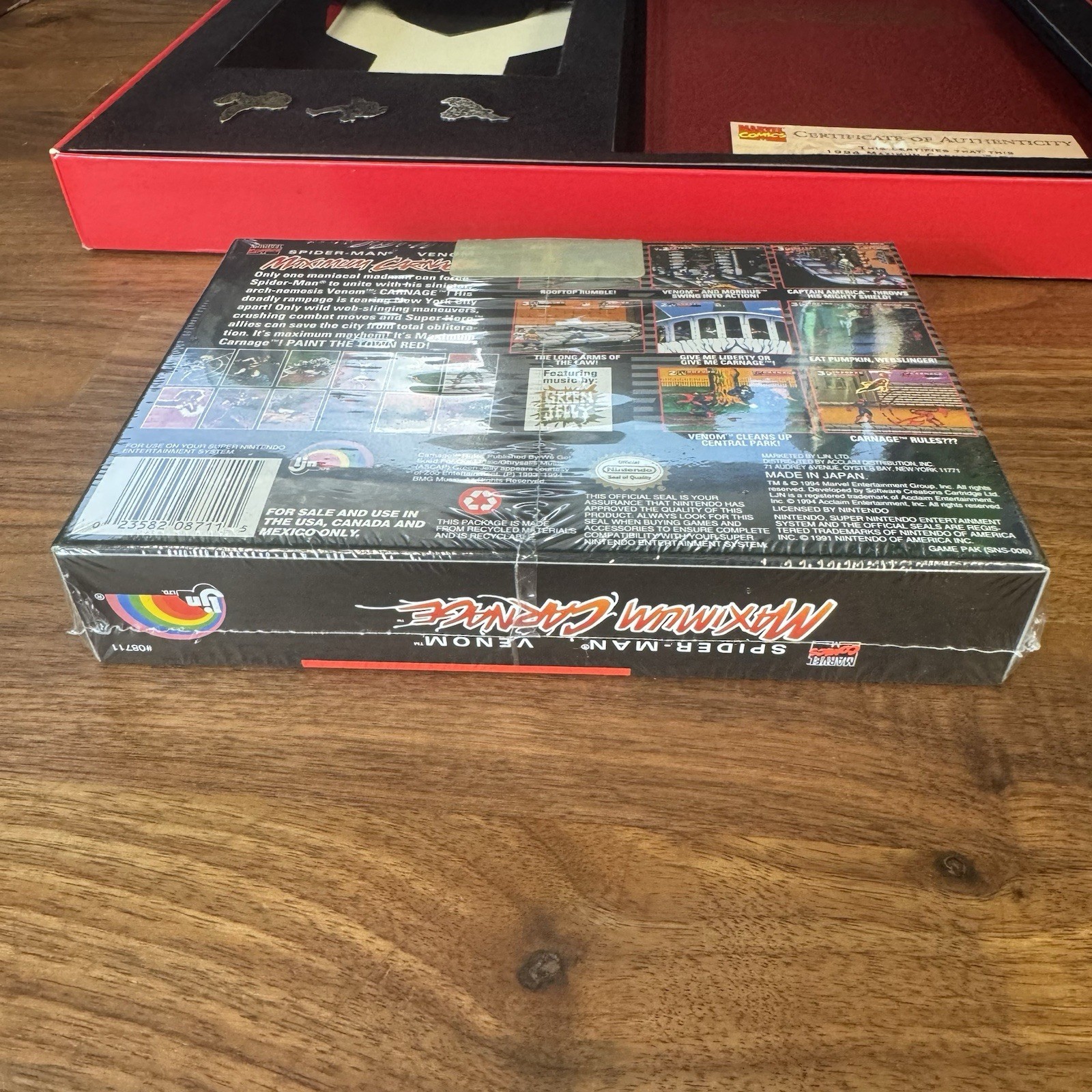 Spider-Man Venom Maximum Carnage SNES Collector’s Edition Sealed Game