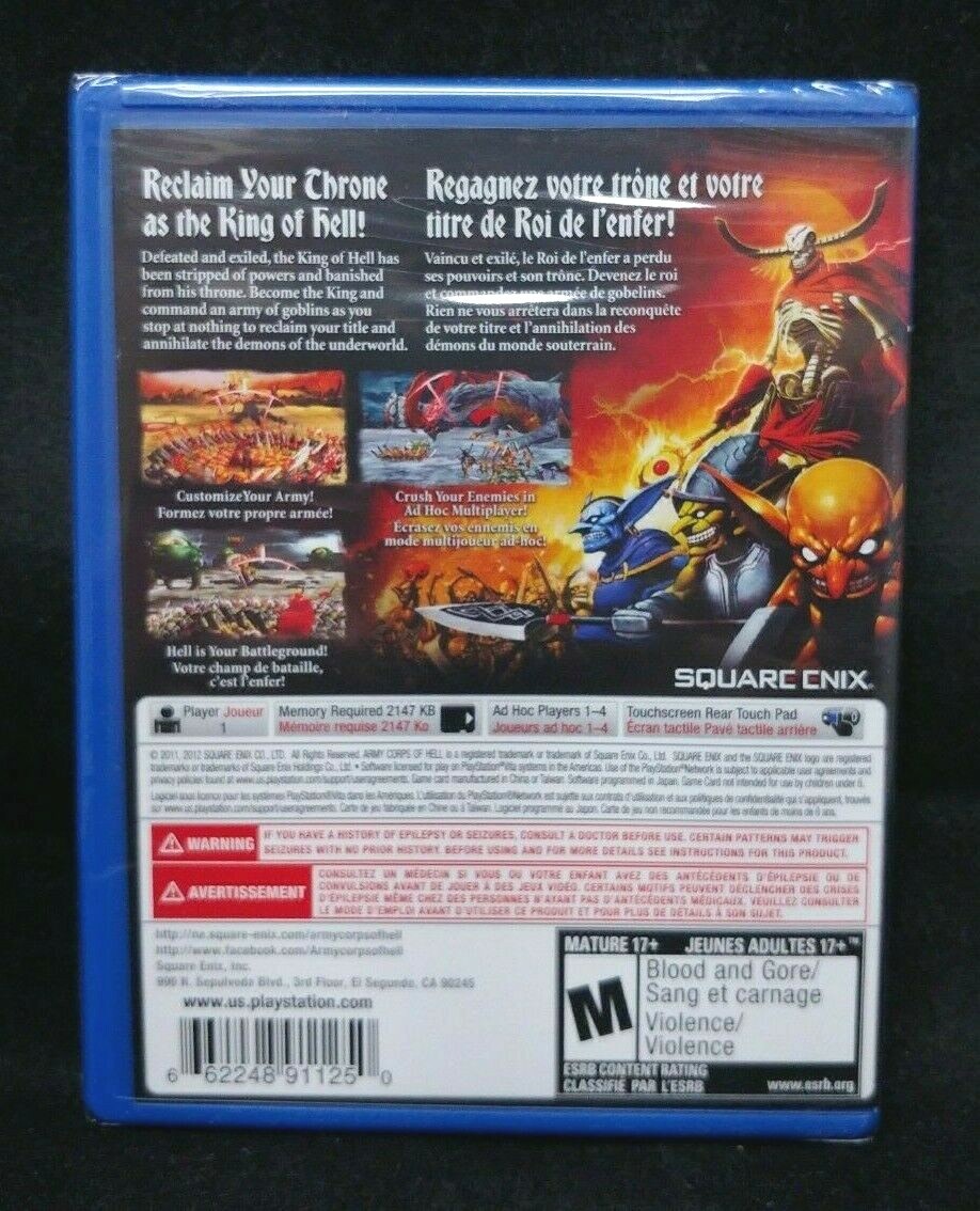 Army Corps of Hell (PS Vita / PlayStation Vita) BRAND NEW / US Version