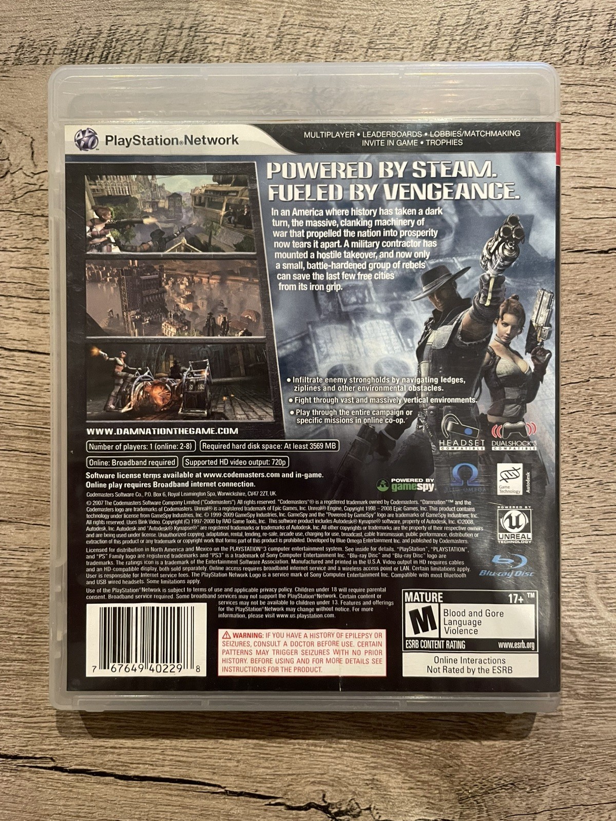 Damnation; CIB (Sony PlayStation 3, 2009)